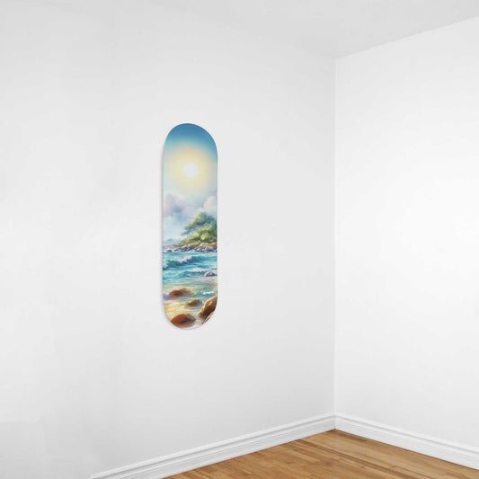 Seashore 1-Deck Skateboard Wall Art