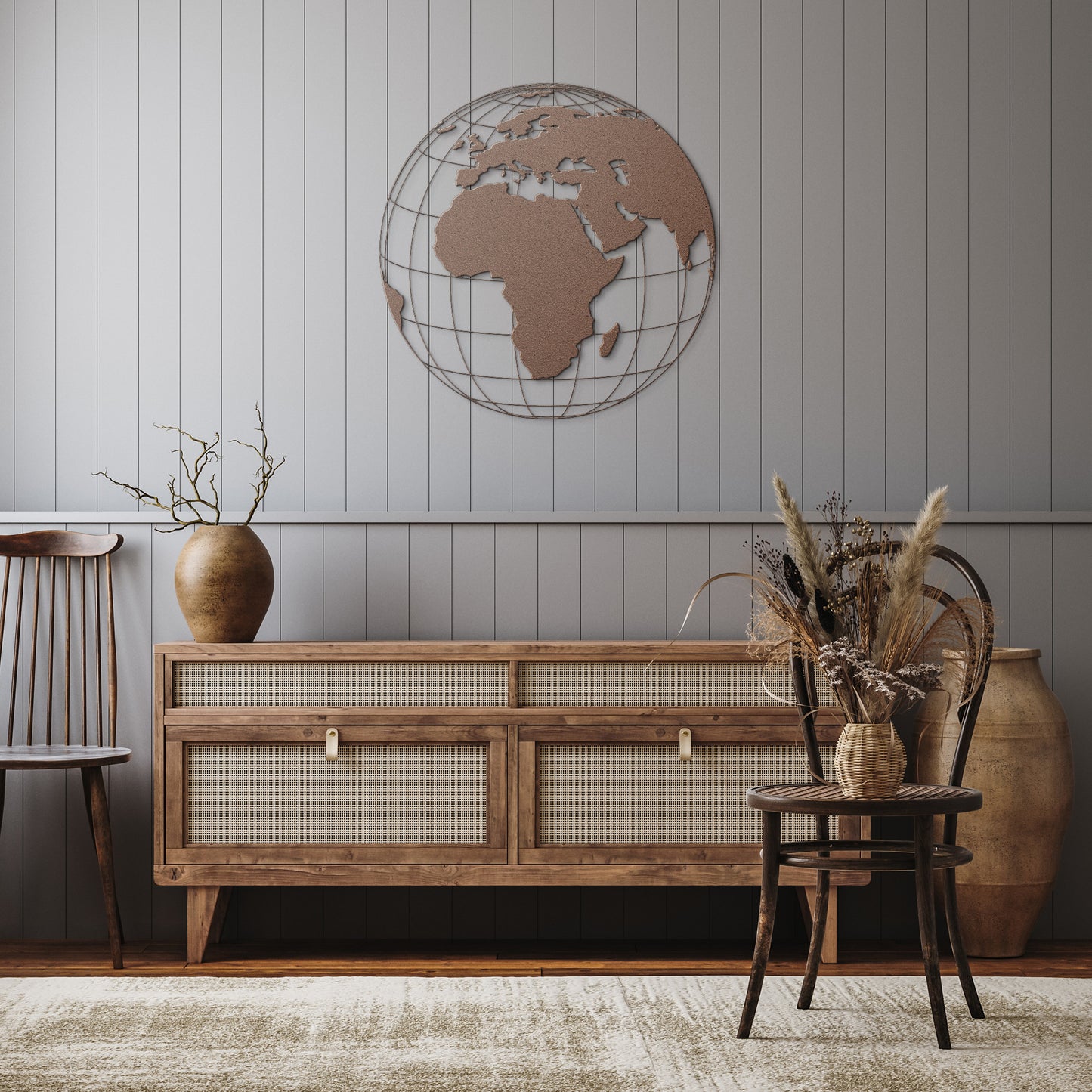 Transparent Earth Metal Wall Art