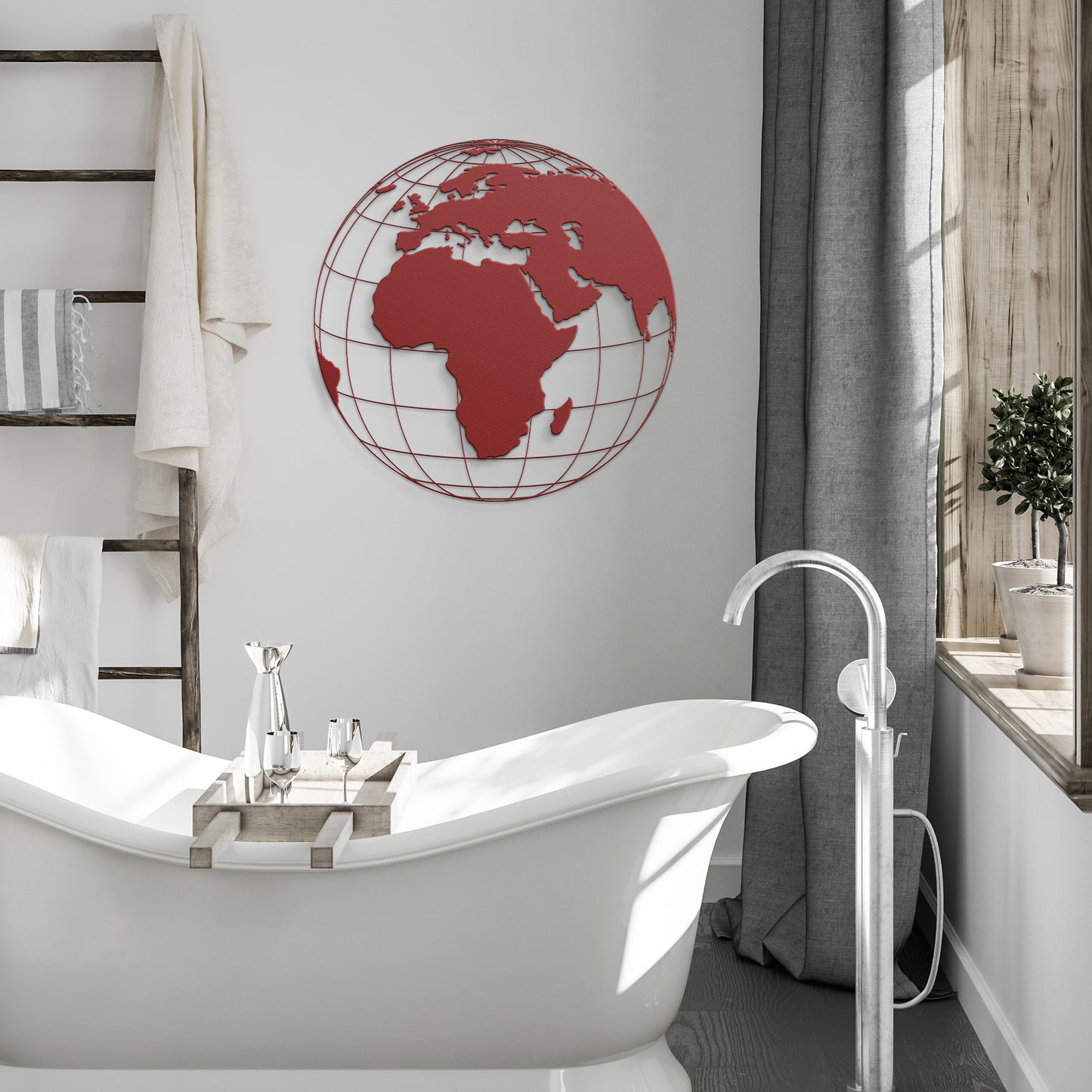 Transparent Earth Metal Wall Art