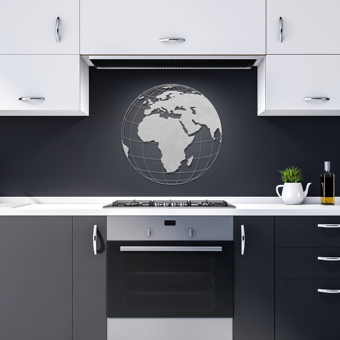 Transparent Earth Metal Wall Art