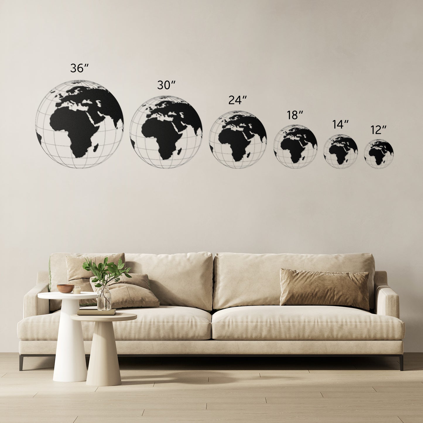 Transparent Earth Metal Wall Art