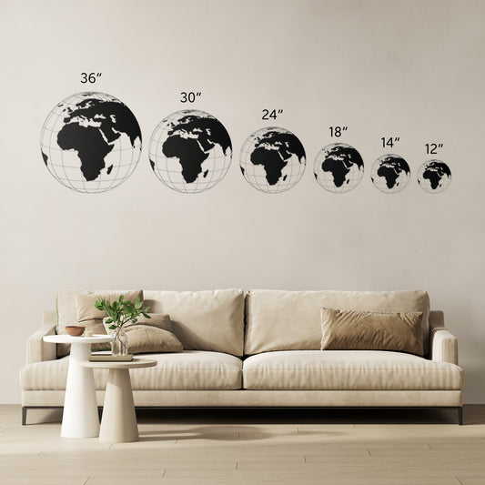 Transparent Earth Metal Wall Art
