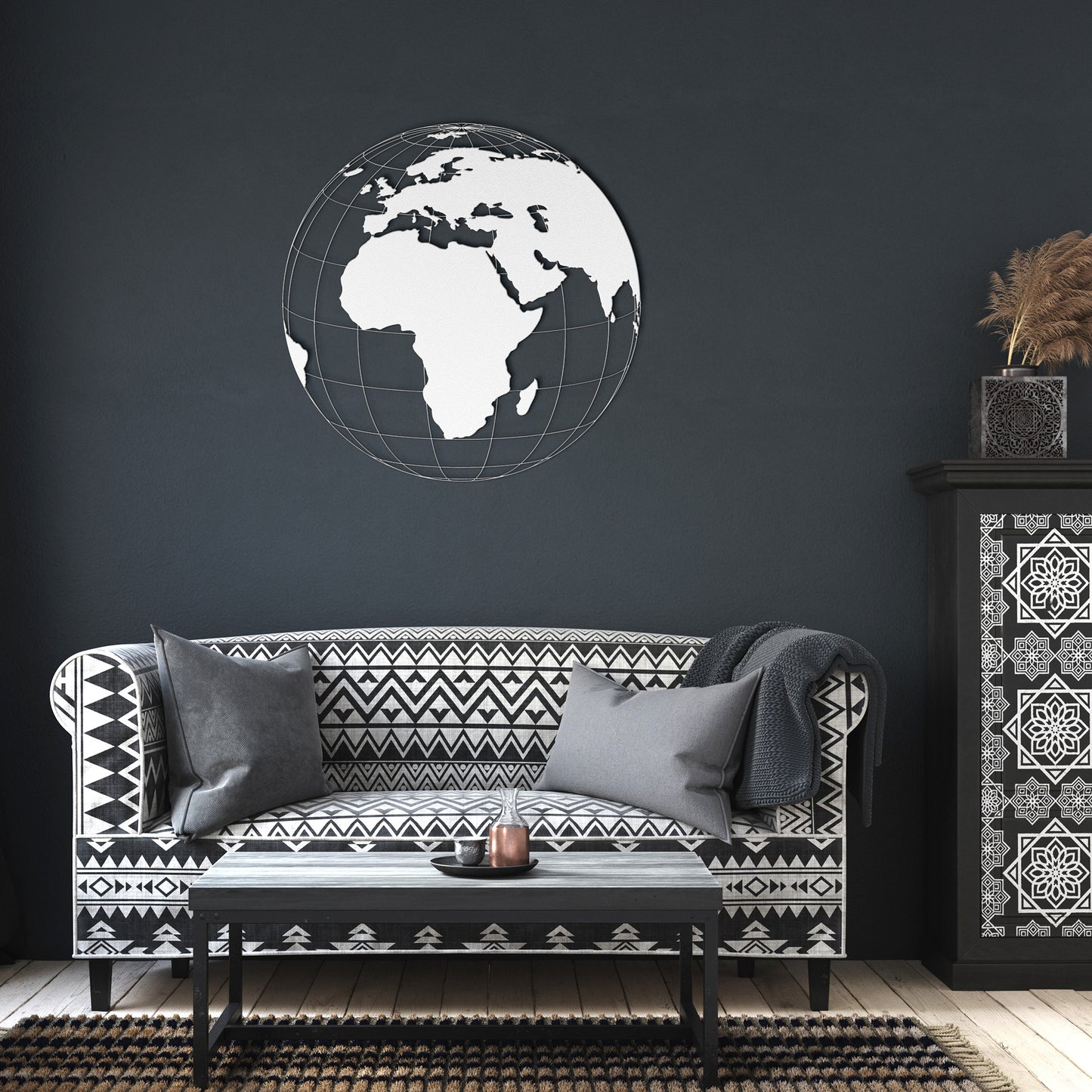 Transparent Earth Metal Wall Art