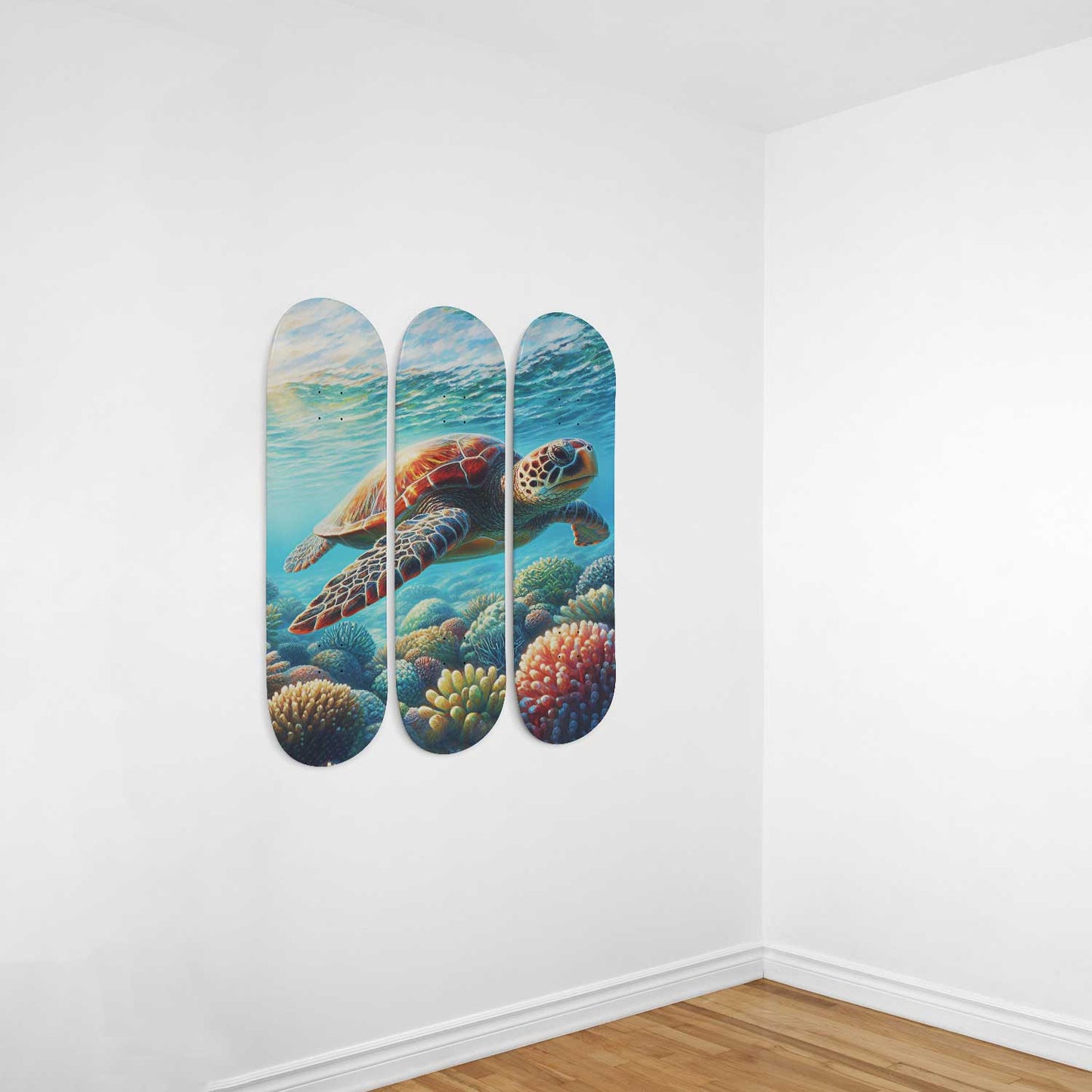 Turtle #1.0 3-Deck Skateboard Wall Art