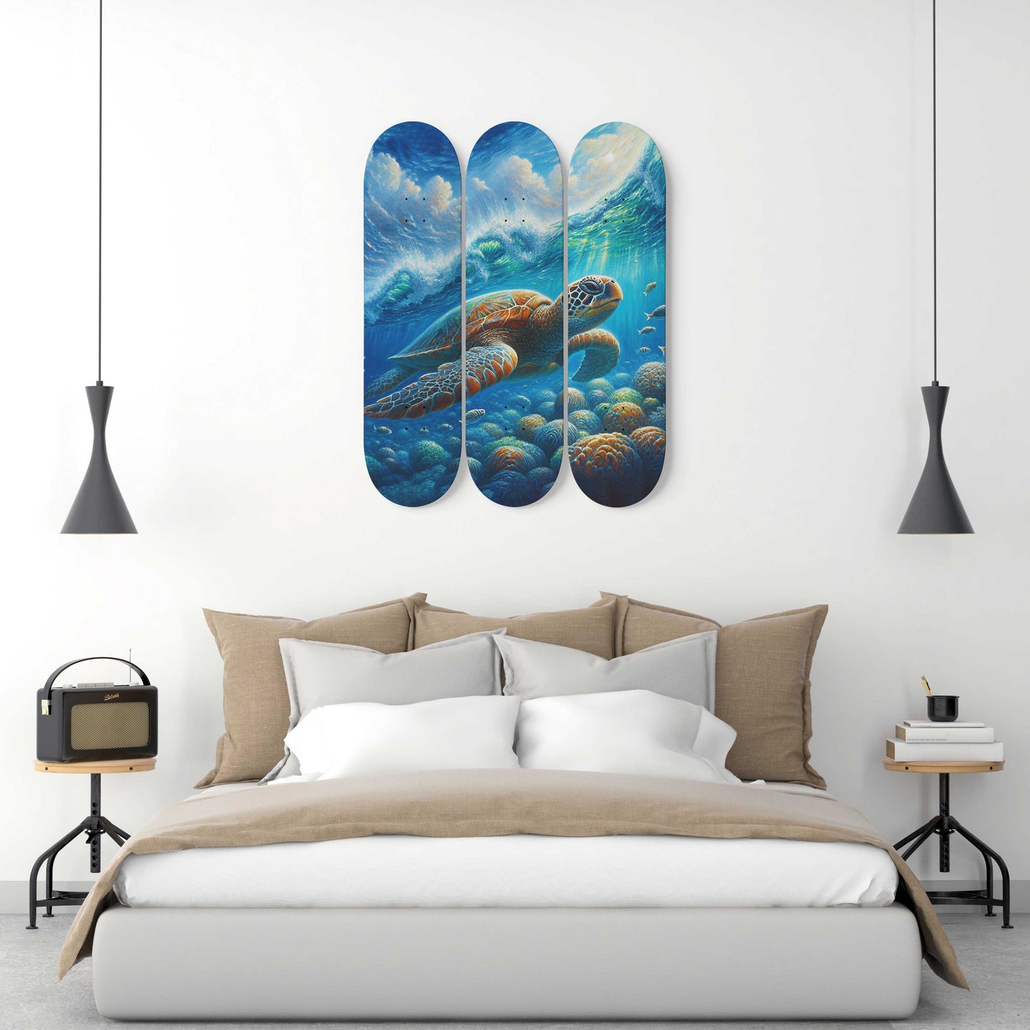 Turtle#2.0 3-Deck Skateboard Wall Art