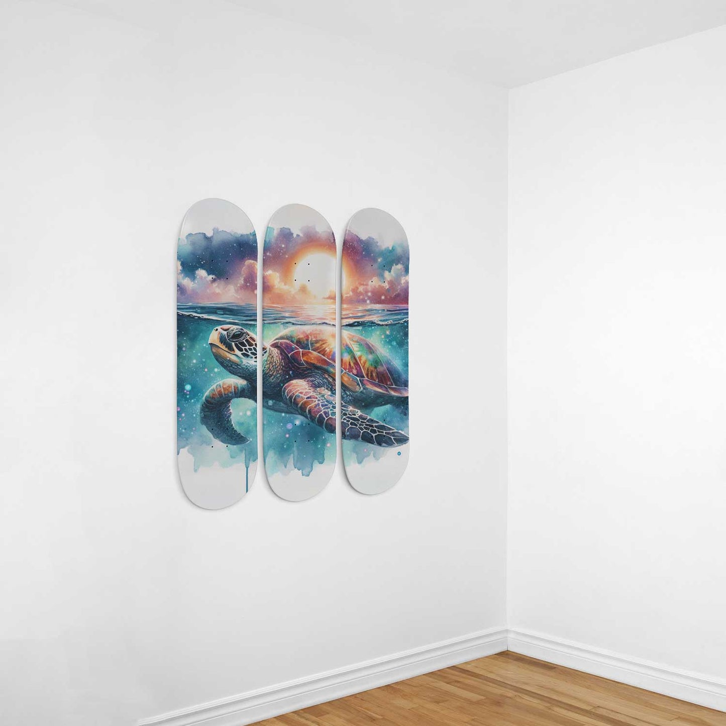Turtle#3.0 3-Deck Skateboard Wall Art