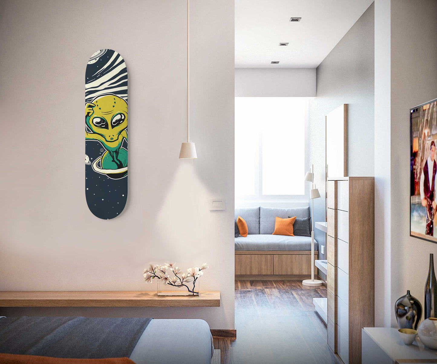 Welcome Alien Planet  Skateboard Wall Art