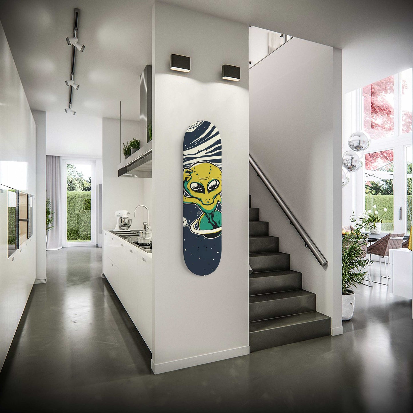 Welcome Alien Planet  Skateboard Wall Art