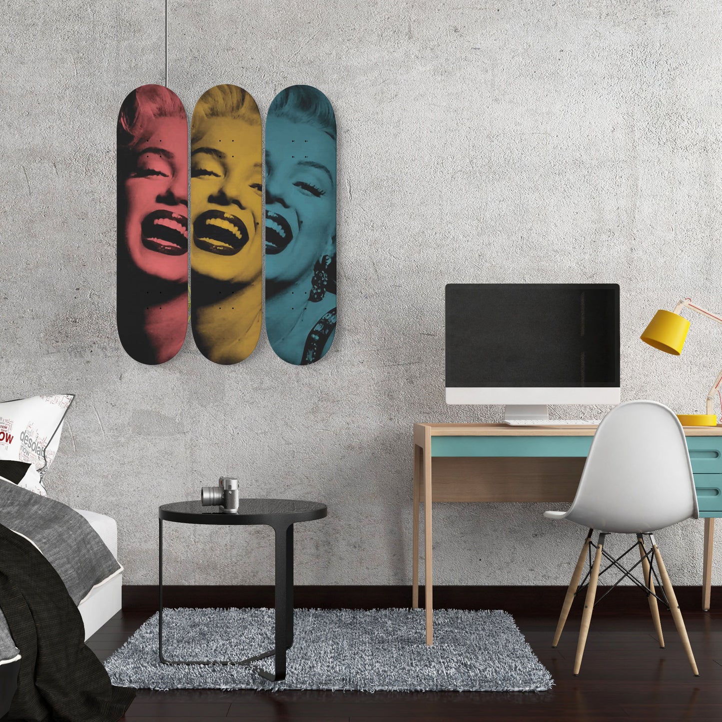 Marilyn Monroe Artwork 4 | 3-piece Skateboard Wall Art | Wall Decor | Best Unique Gift for Home Decor
