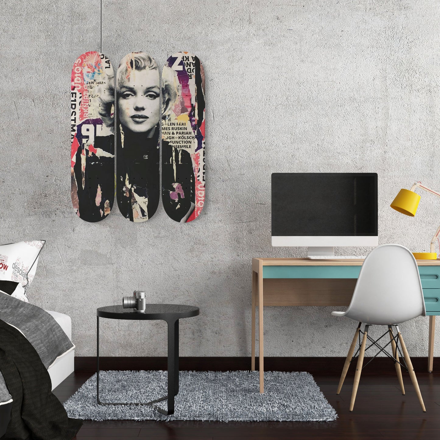 Marilyn Monroe Artwork 9 | 3-piece Skateboard Wall Art | Wall Decor | Best Unique Gift for Home Decor