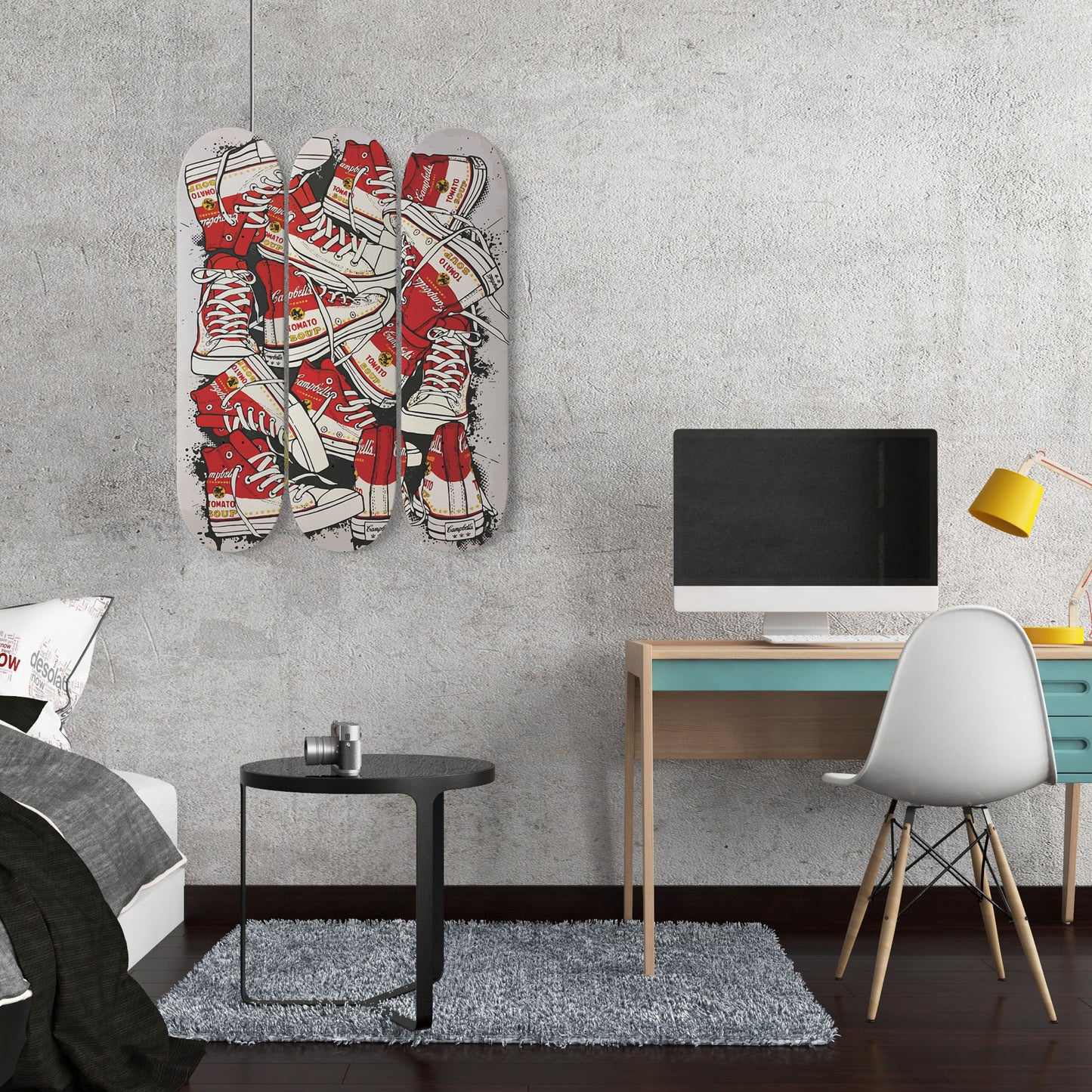 Andy Warhol Campbell Soup | Shoes Art - 3-piece Skateboard Wall Art