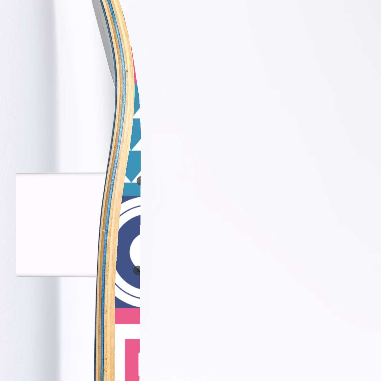 Random Colorful Artwork 7 | Skateboard Deck Wall Art, Wall Hanged Room Decoration, Maple Wood, Accent Gift for Home, Aesthetic Wall Art