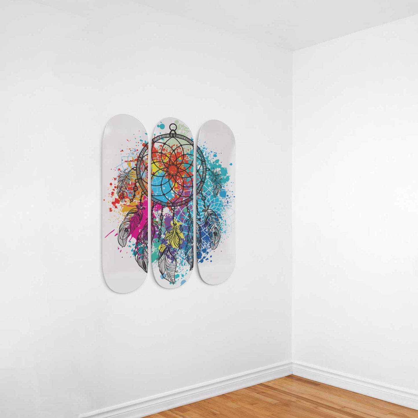 Random Colorful Artwork 1 | Skateboard Deck Wall Art, Wall Hanged Room Decoration, Maple Wood, Accent Gift for Home, Aesthetic Wall Art