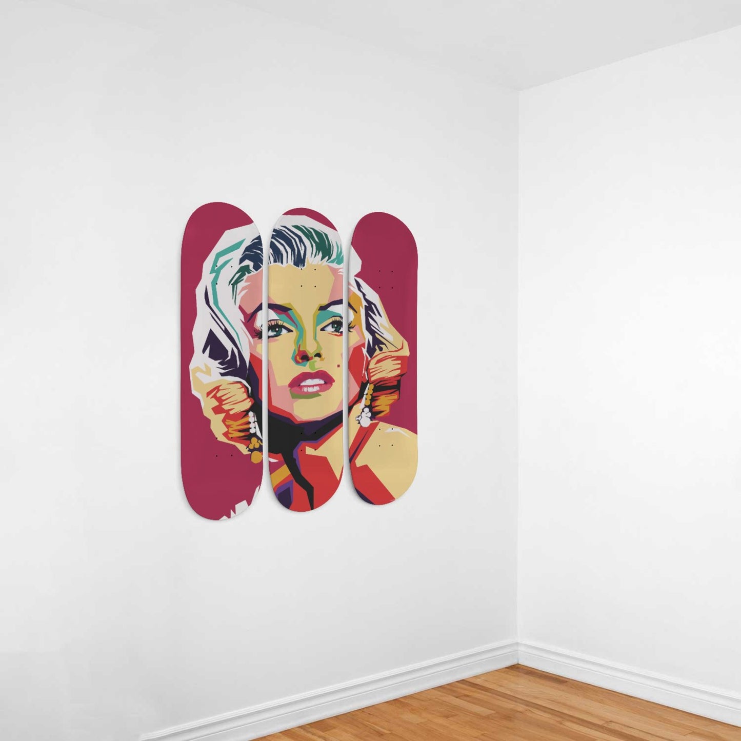 Marilyn Monroe Artwork 1 | 3-piece Skateboard Wall Art | Wall Decor | Best Unique Gift for Home Decor
