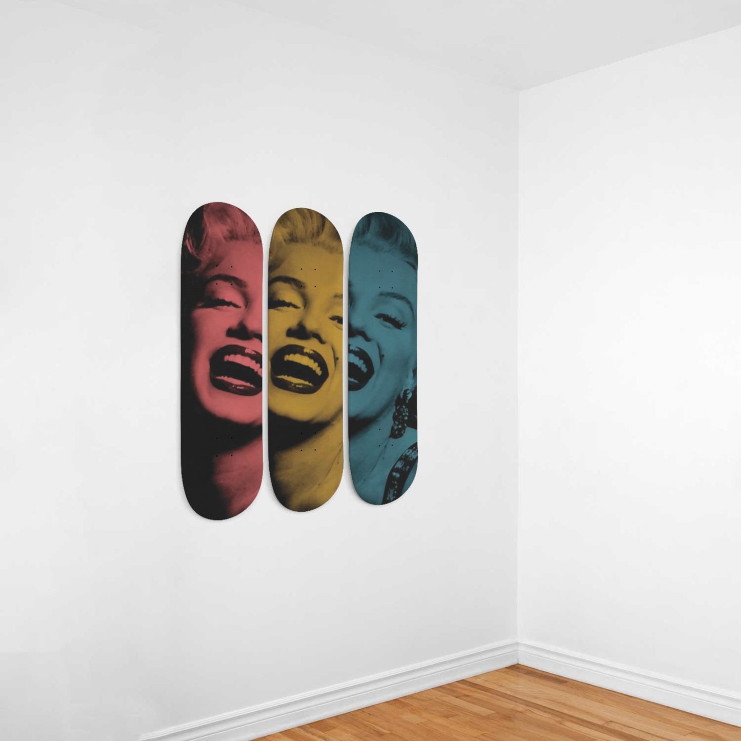 Marilyn Monroe Artwork 4 | 3-piece Skateboard Wall Art | Wall Decor | Best Unique Gift for Home Decor