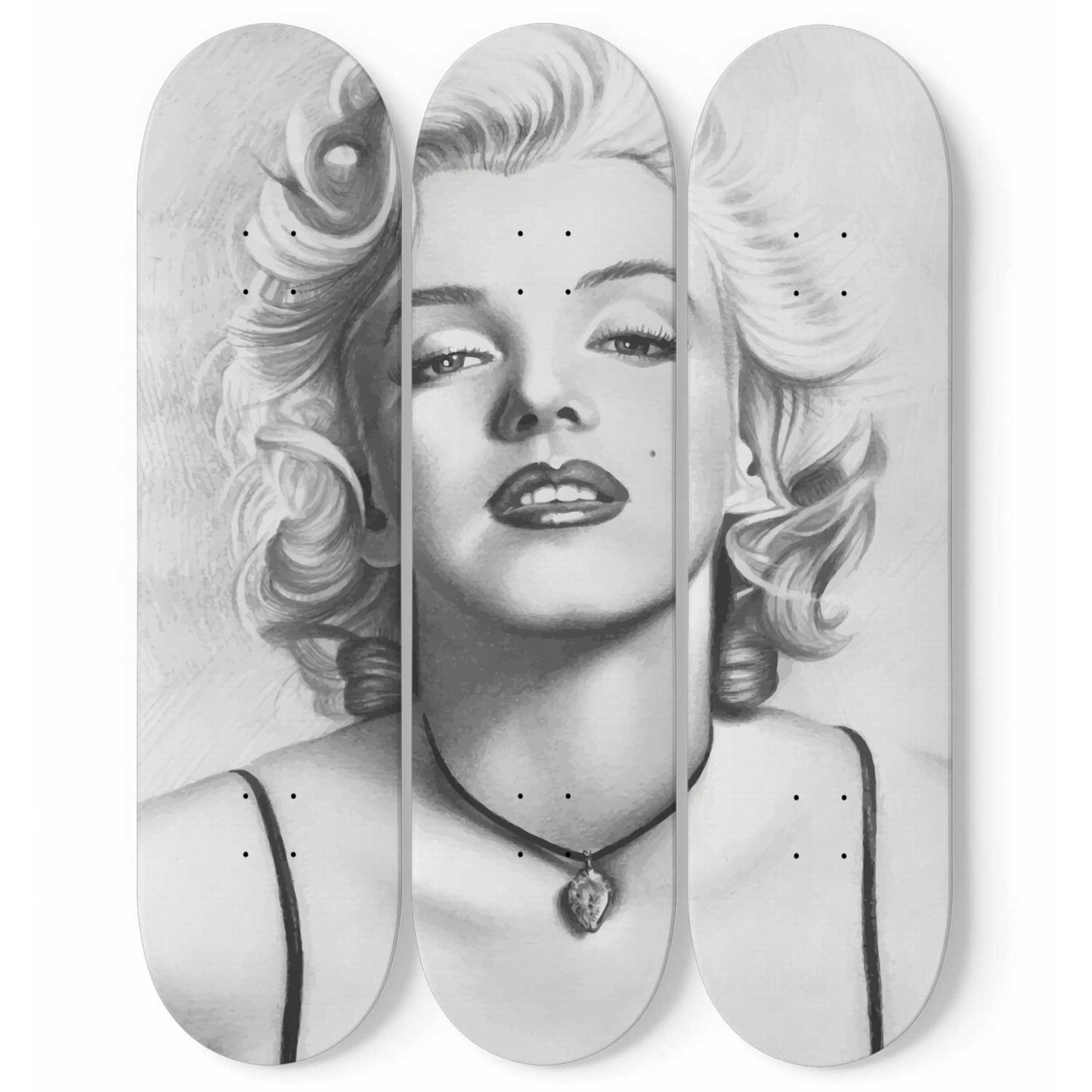 Marilyn Monroe Artwork 8 | 3-piece Skateboard Wall Art | Wall Decor | Best Unique Gift for Home Decor