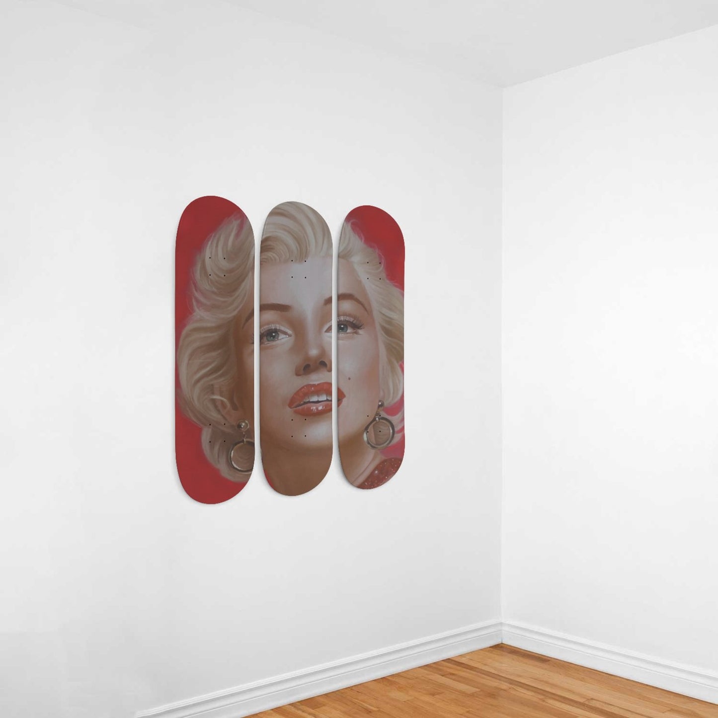 Marilyn Monroe Artwork 6 | 3-piece Skateboard Wall Art | Made with Maple Wood | Wall Hanging Decoration | Best Unique Gift for Home Decor