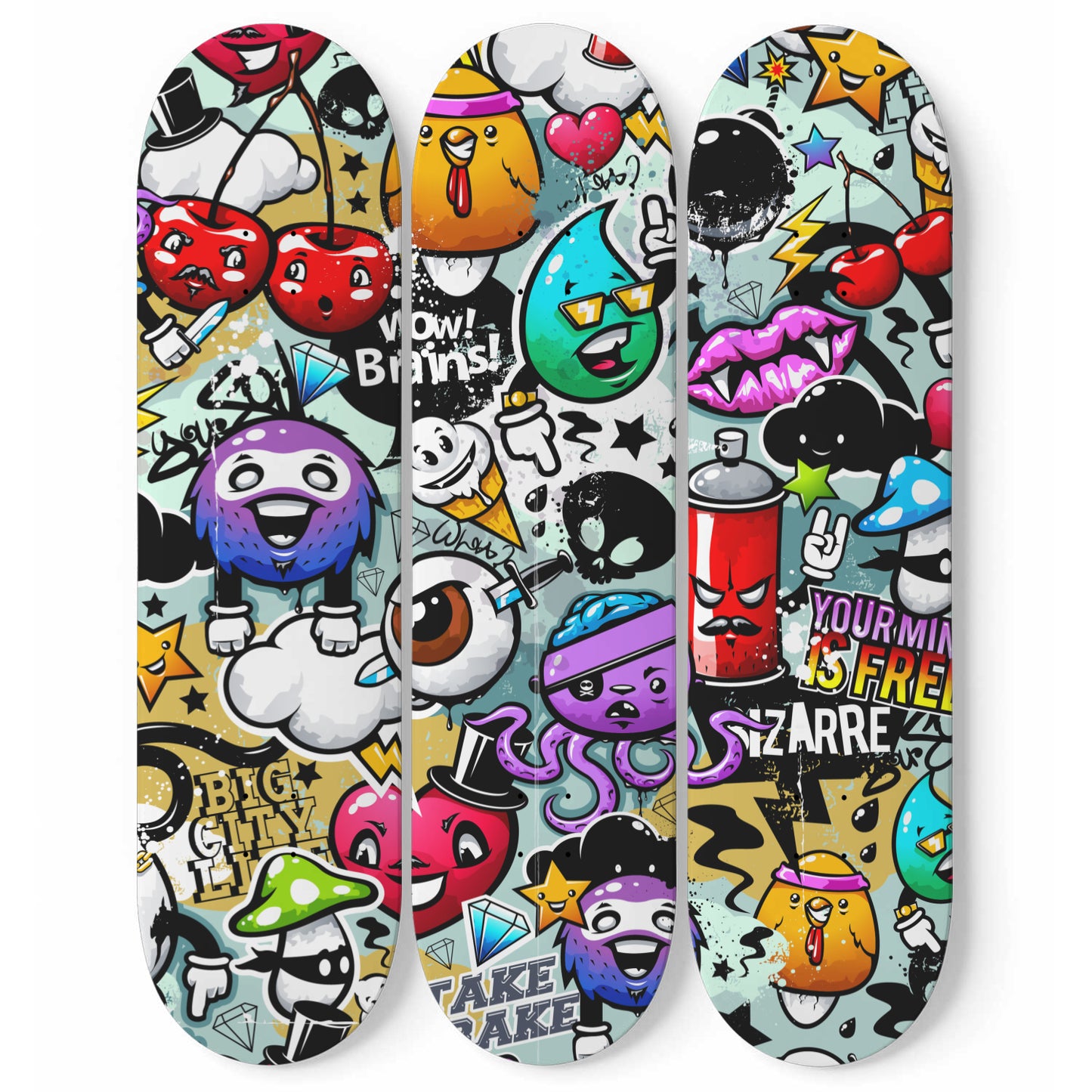 Graffiti - Cute Colorful Stickers Skateboard Wall Art