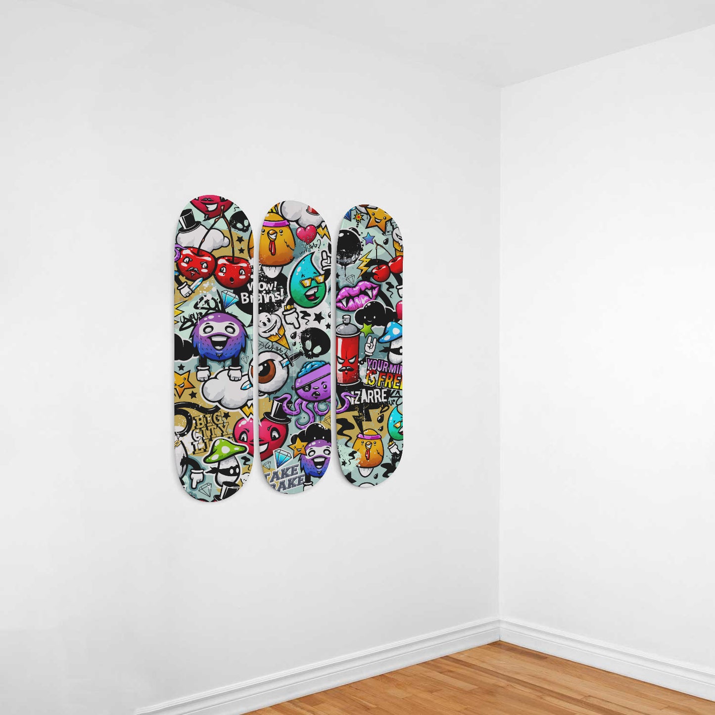 Graffiti - Cute Colorful Stickers Skateboard Wall Art