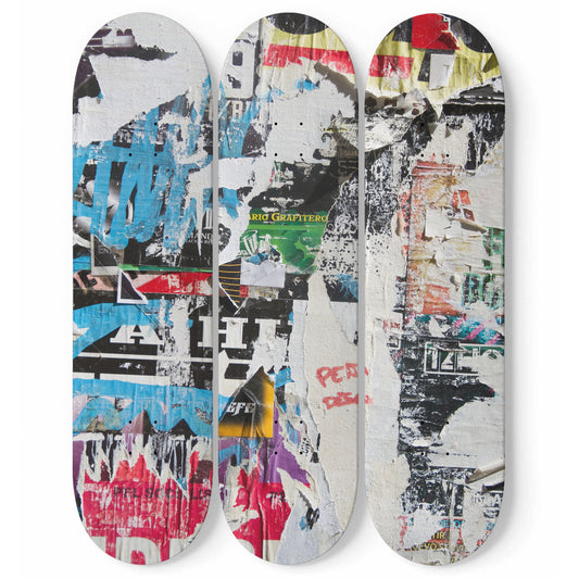 Graffiti - Torn Posters Skateboard Wall Art