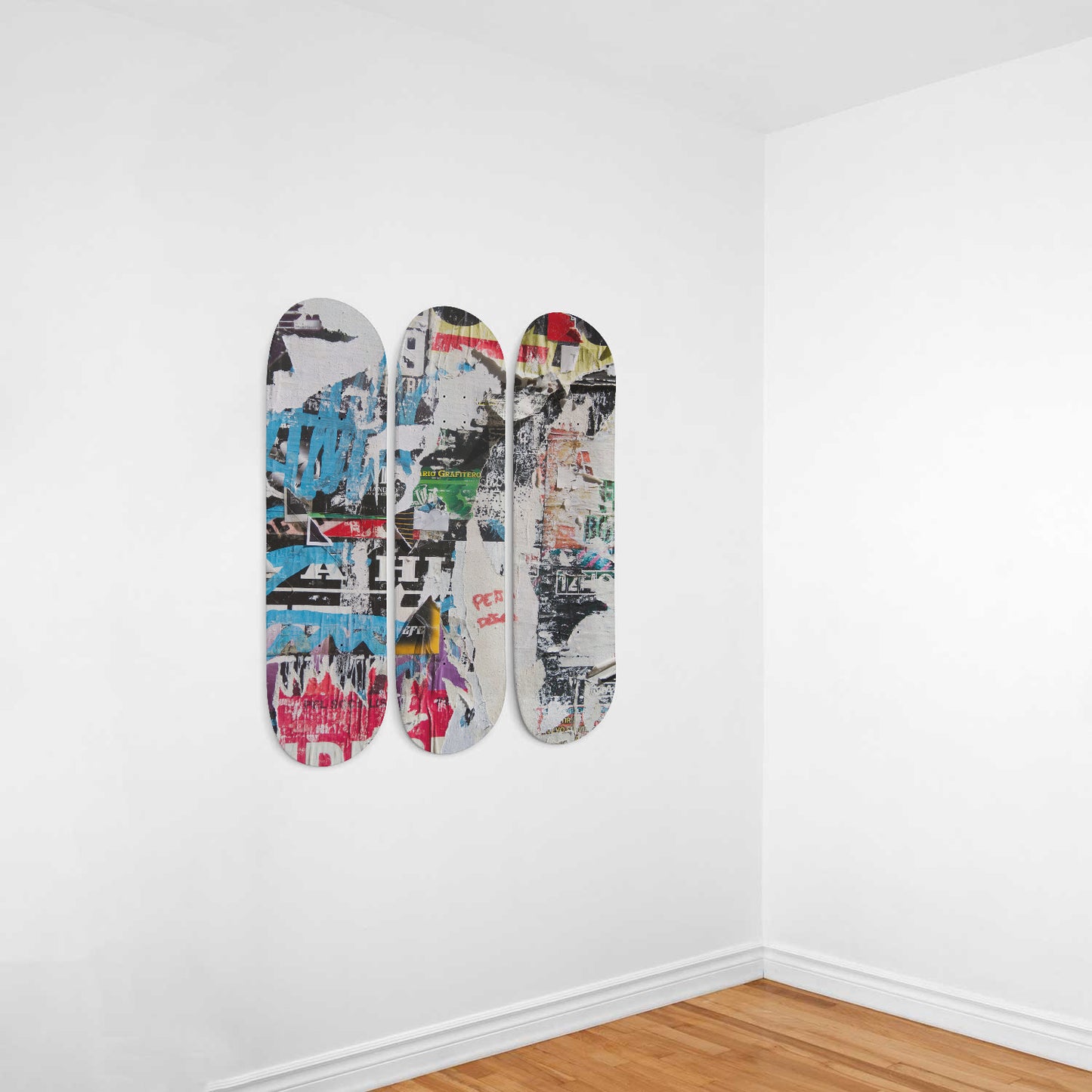 Graffiti - Torn Posters Skateboard Wall Art