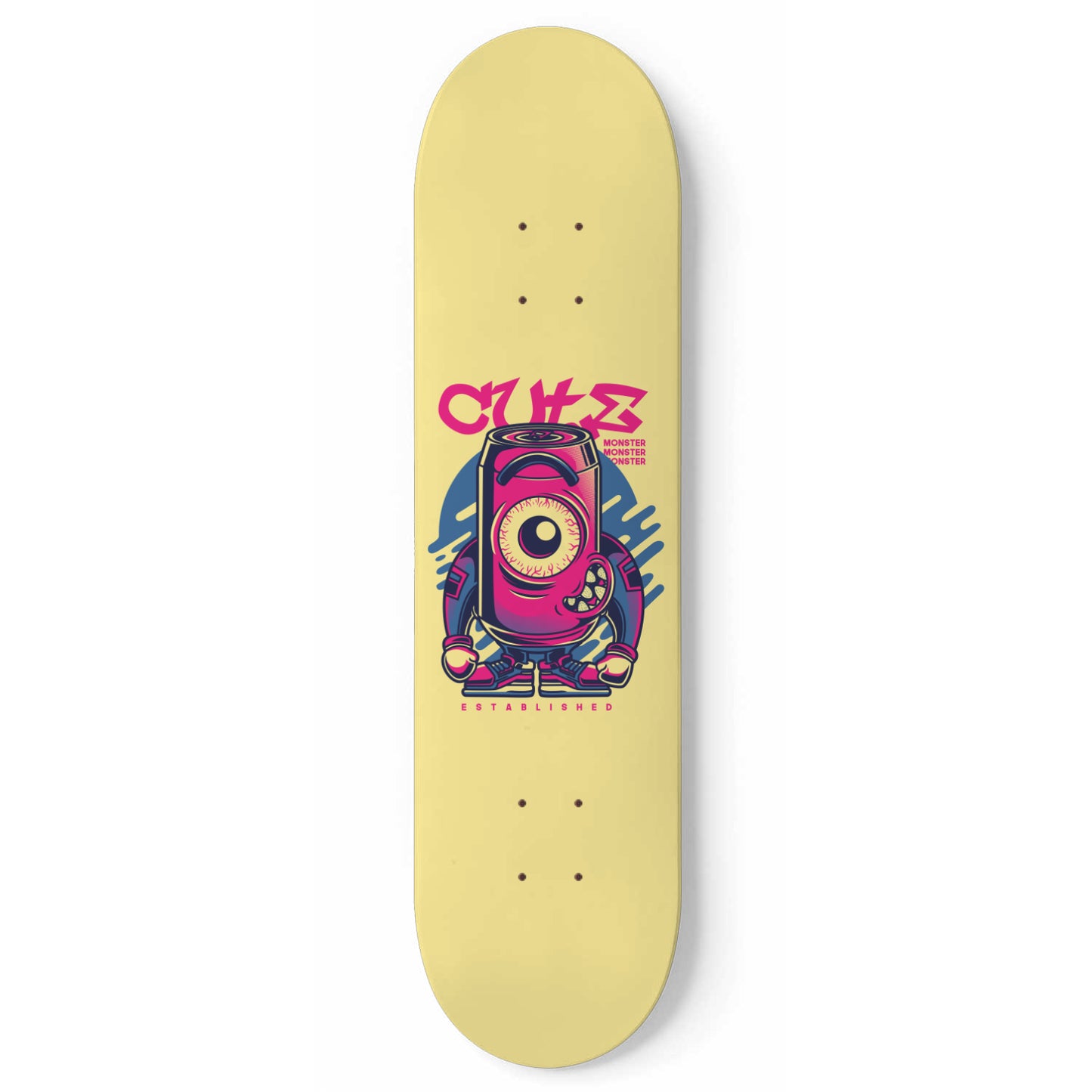 Graffiti - Cute Monster Soda Can Skateboard Wall Art