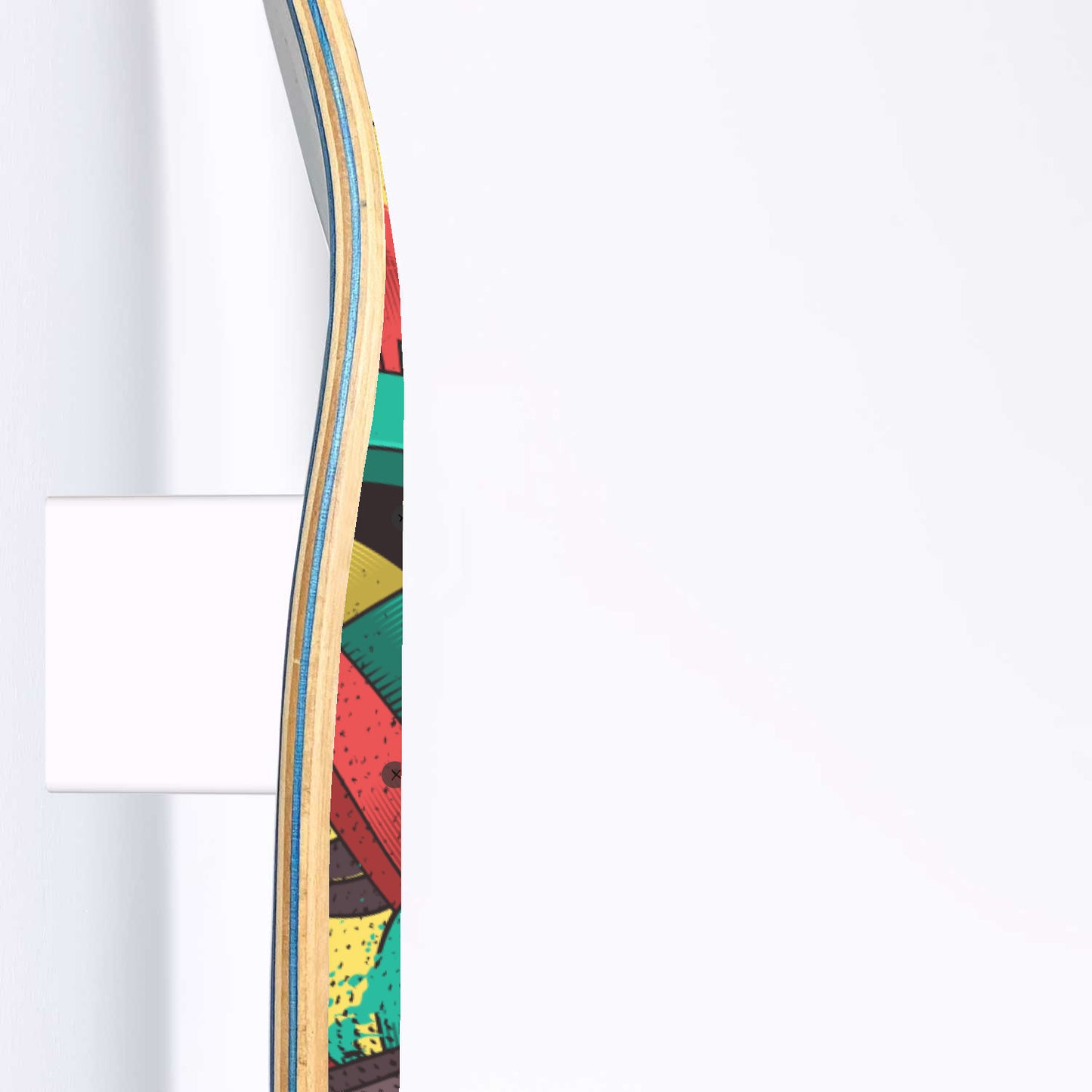 Graffiti - Red, Green and Yellow Retro Skateboard Wall Art