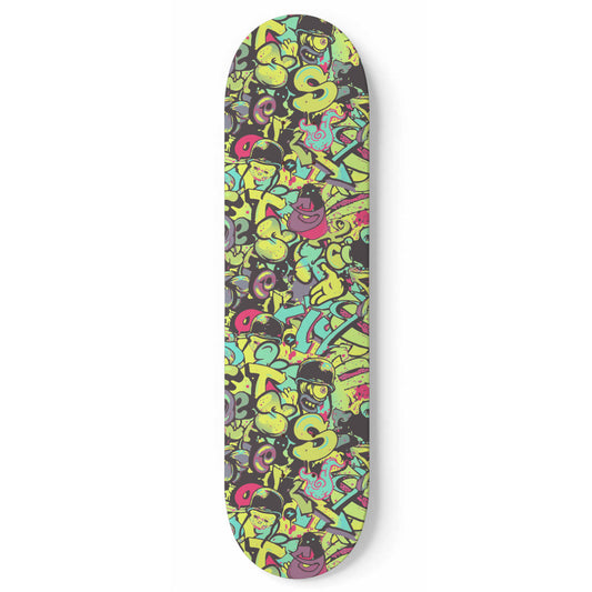 Graffiti - World 06 Cute 1 piece Skateboard Wall Art