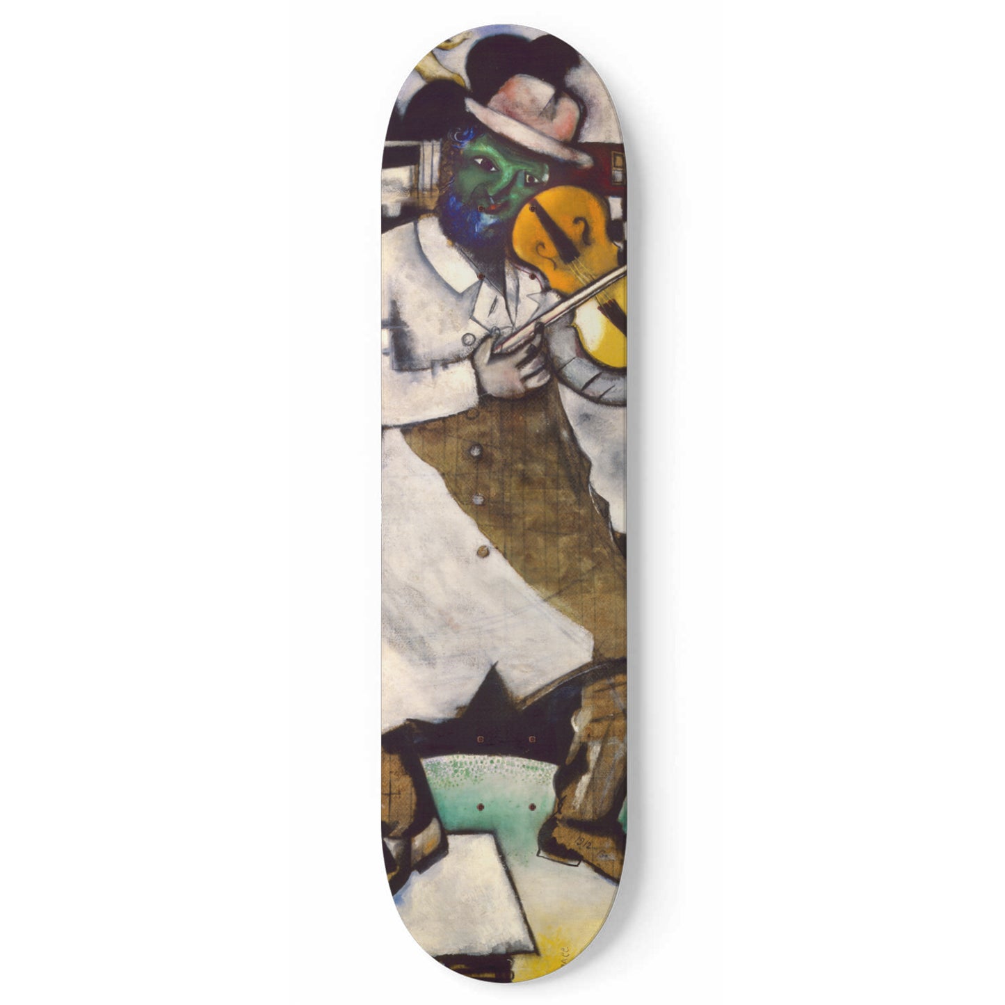Marc Chagall - The Fiddler - 1-piece Skateboard Wall Art