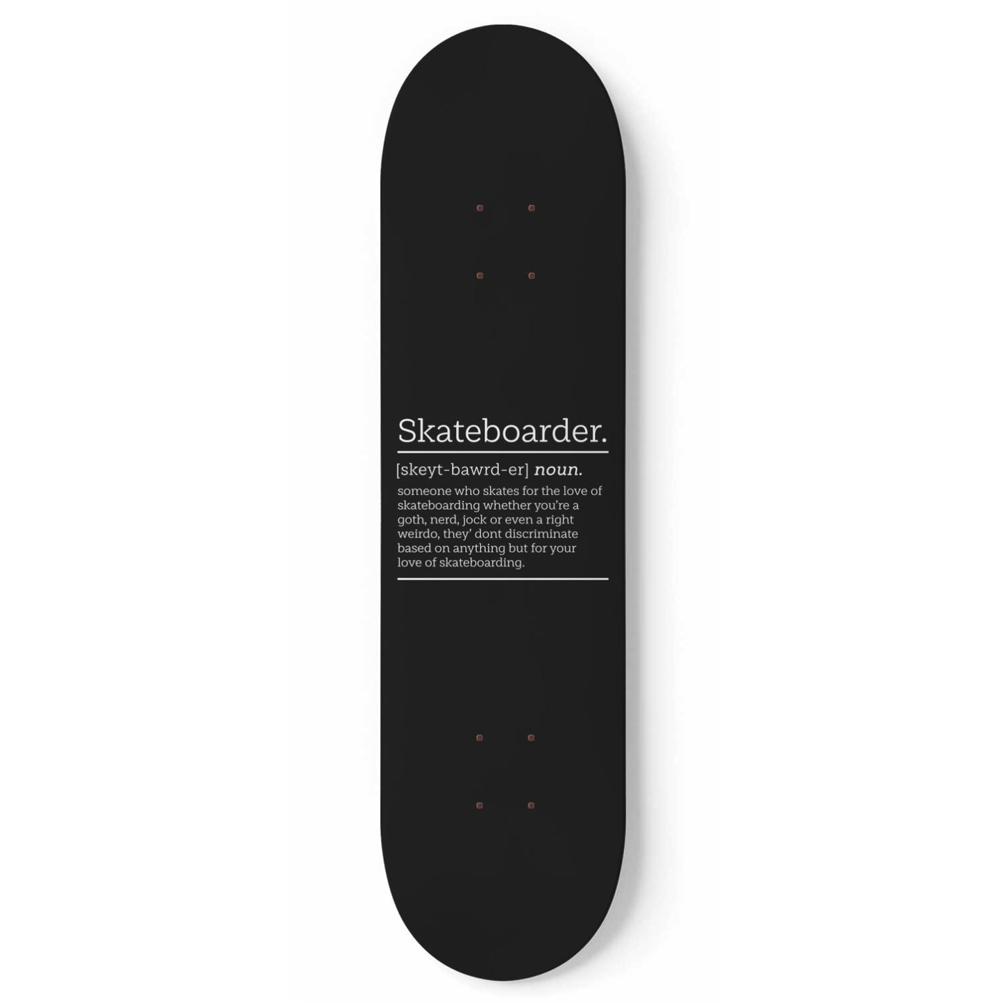 Skateboarder Definition Wall Art Black - 1 piece Skateboard Wall Art