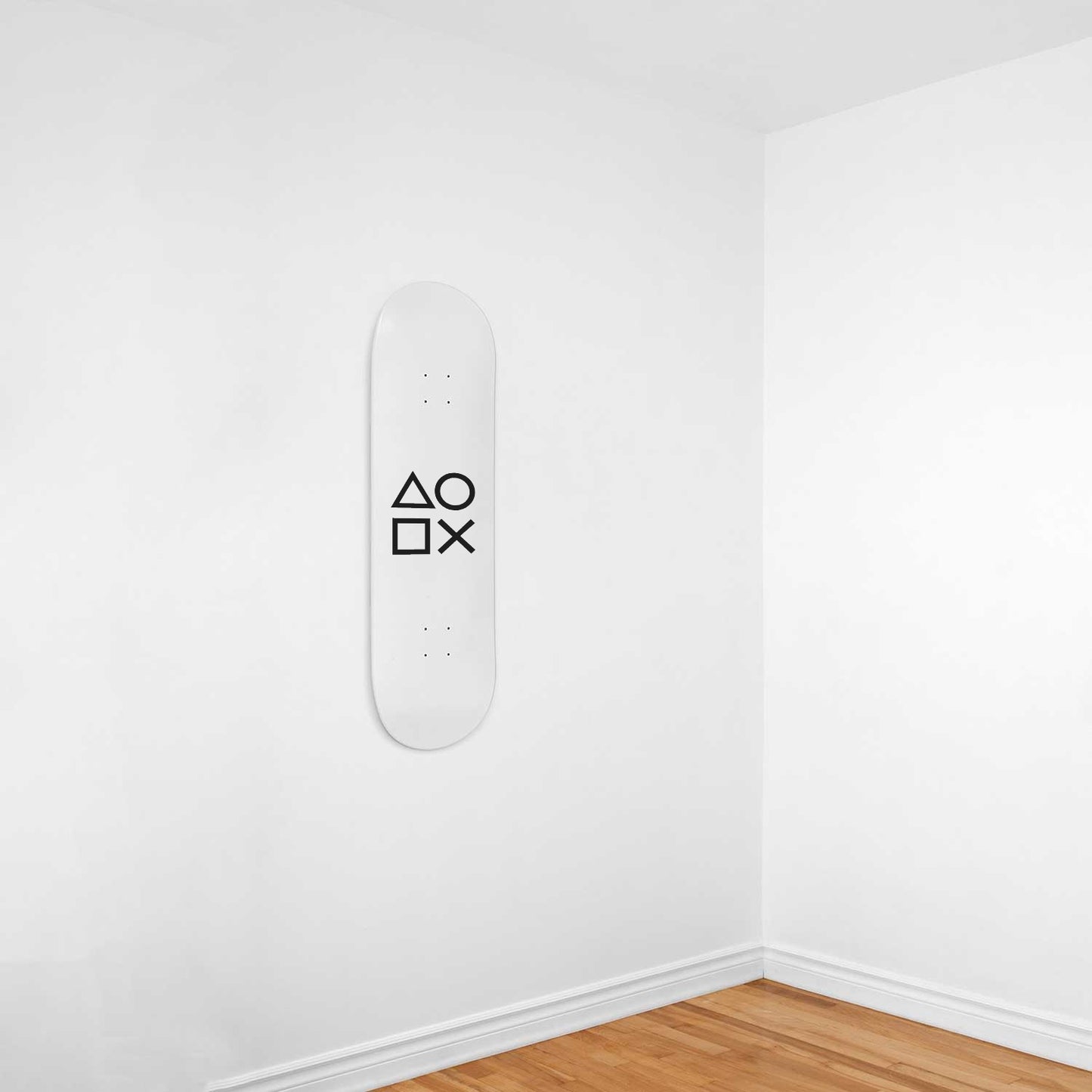 Gamepad buttons - White Skateboard Wall Art