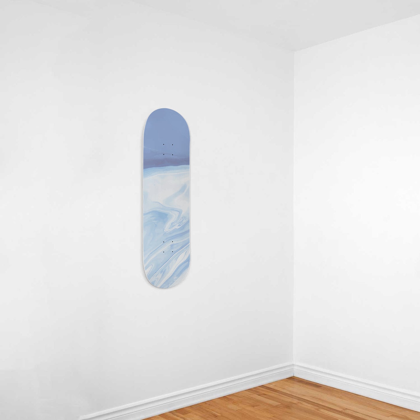 Azure - Liquid Marble Wall Art - Blue - 1 Skateboard Wall Art | Made with Maple Wood