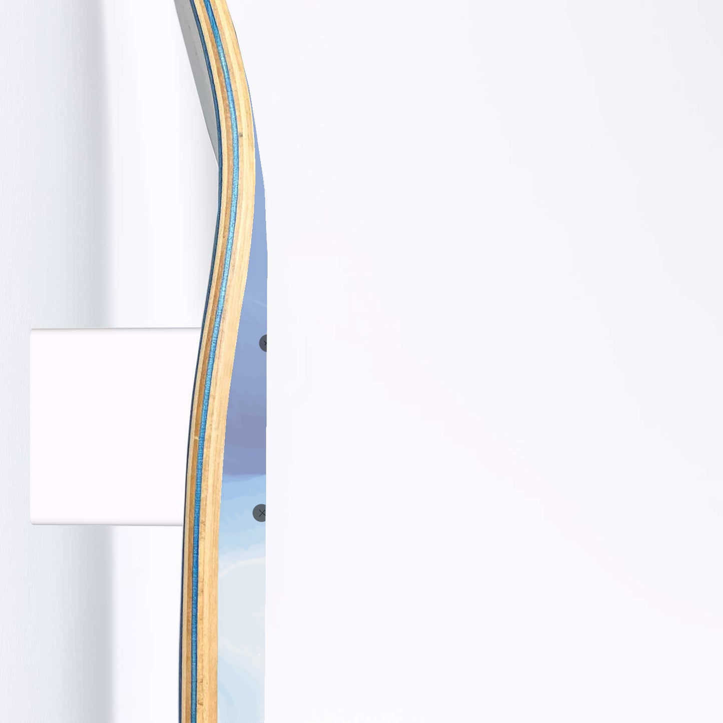 Azure - Liquid Marble Wall Art - Blue - 1 Skateboard Wall Art | Made with Maple Wood