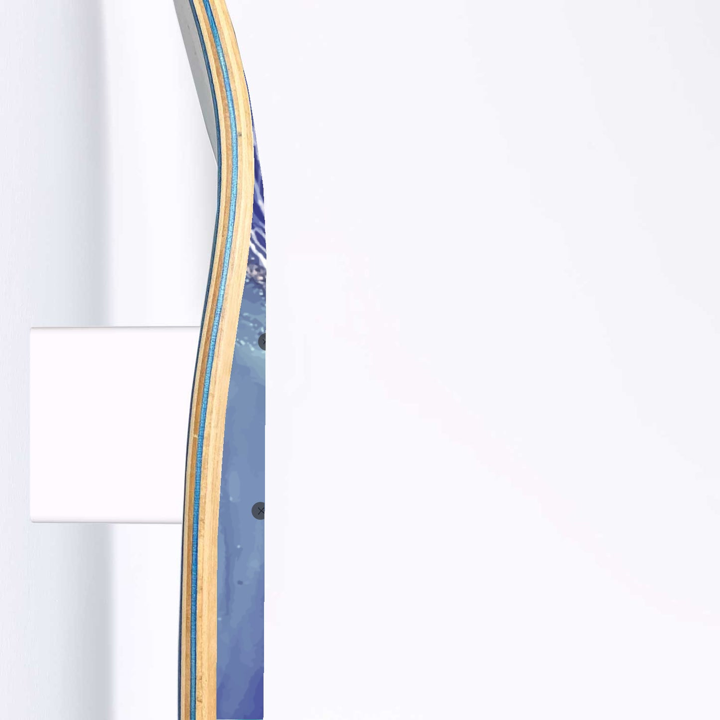 Effervesce - Liquid Marble Wall Art - Blue - Blue-Green - 3 Skateboard Art