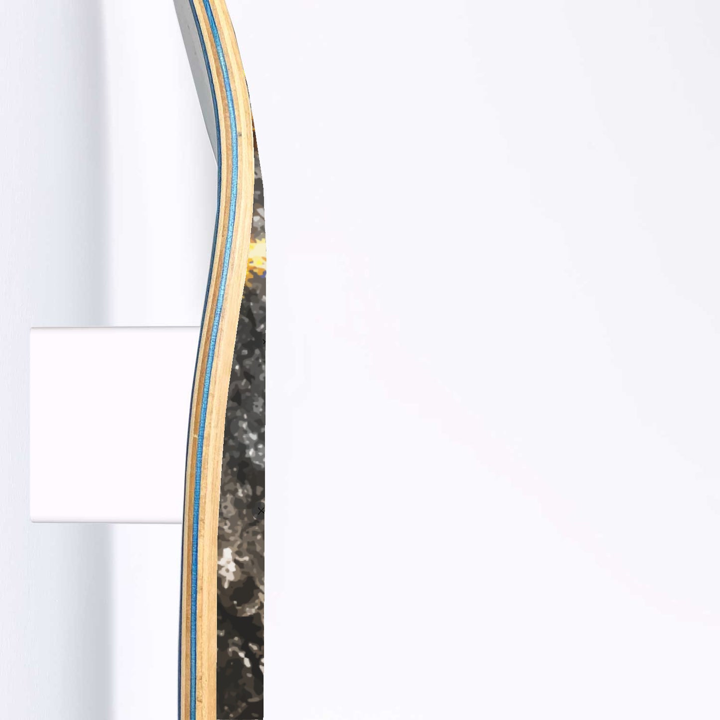 Gold Sheen Obsidian Liquid Marble Wall Art - Black & Gold - 3-piece Skateboard Wall Art