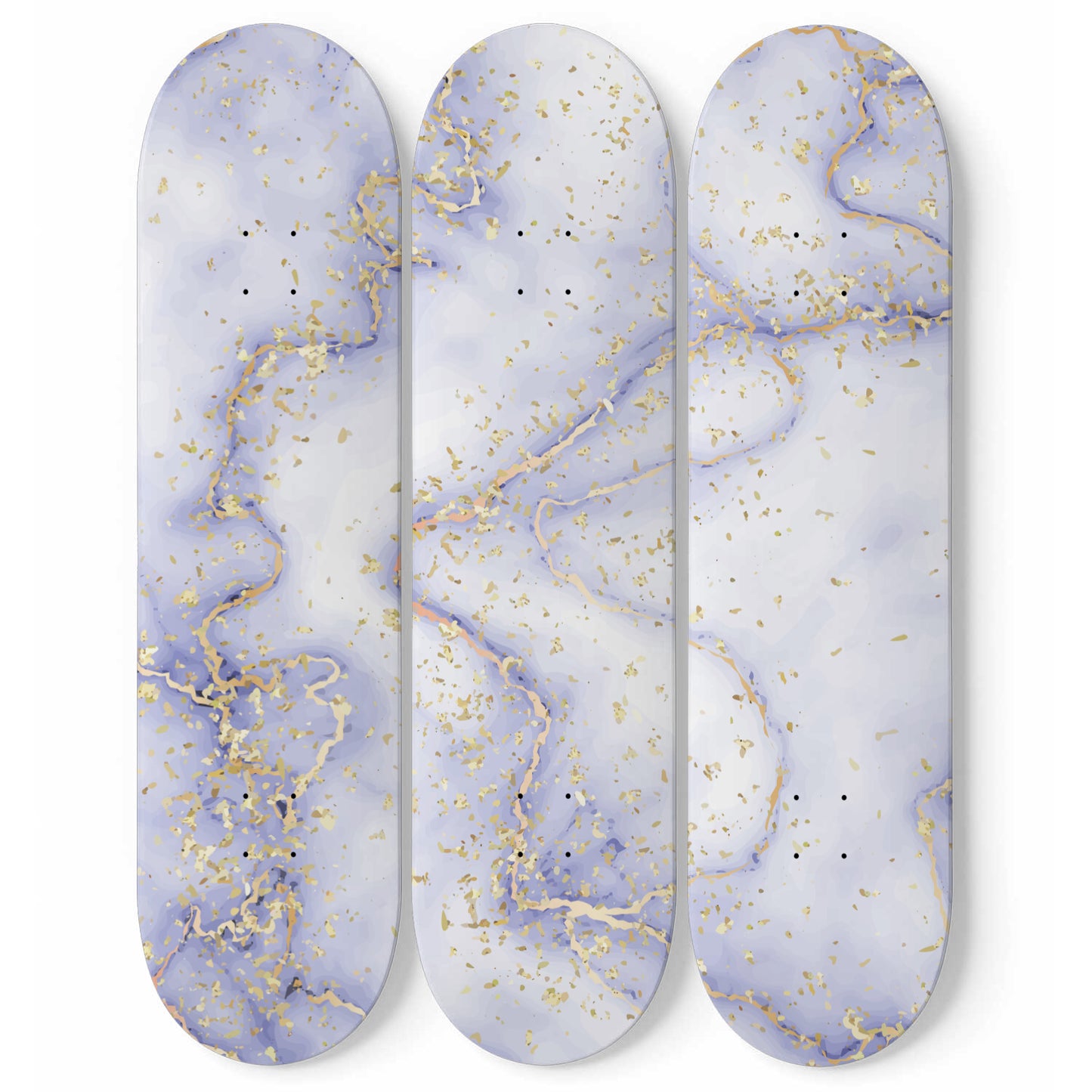 Evo - Liquid Marble Wall Art - Purple - 3-Decks Skateboard Art