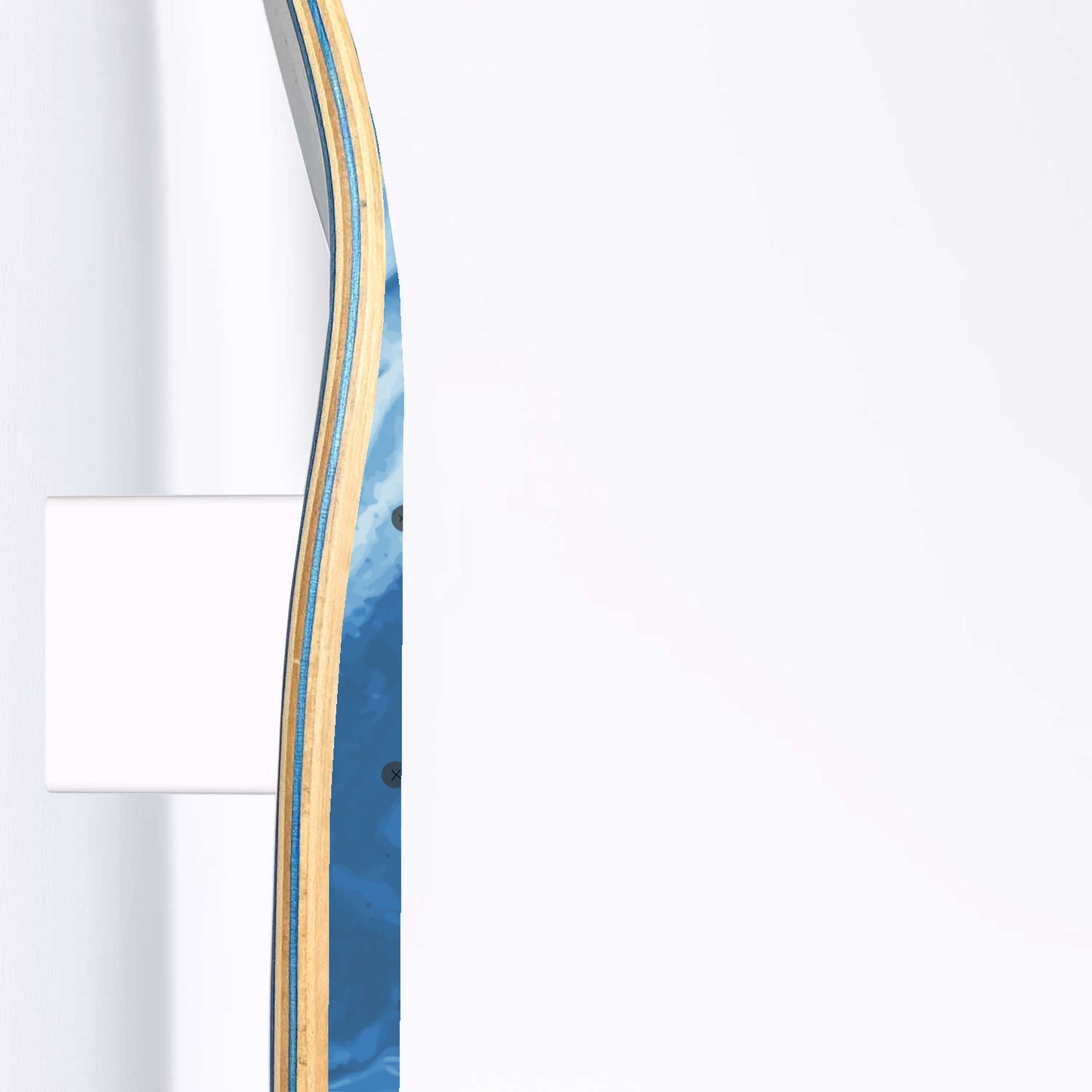 Atlantis - Liquid Marble Wall Art - Blue 3-piece Skateboard Wall Art