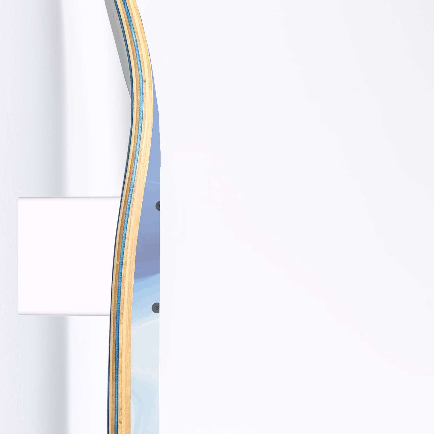 Azure - Liquid Marble Wall Art - Blue - 3 Skateboard Art