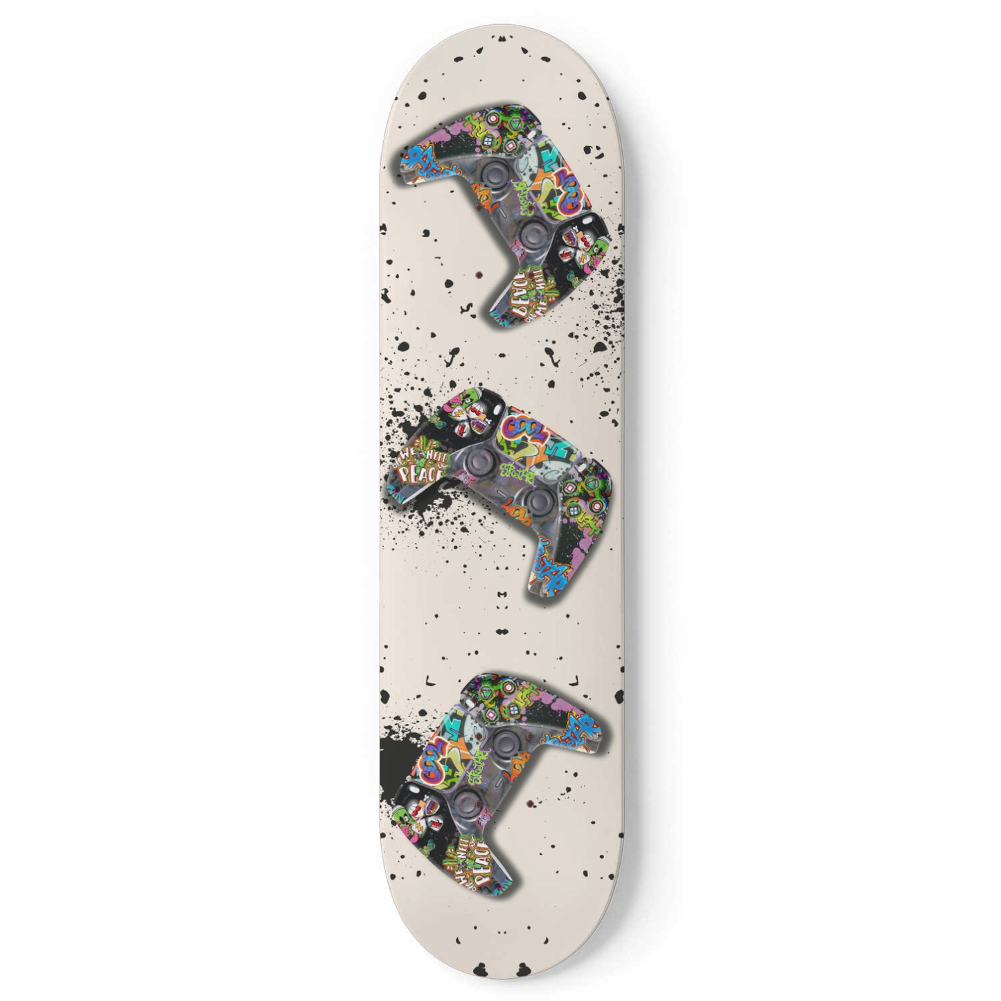 Graffiti Style Abstract Art 'PlayStation Controller' 1-piece Gamer Skateboard Wall Art