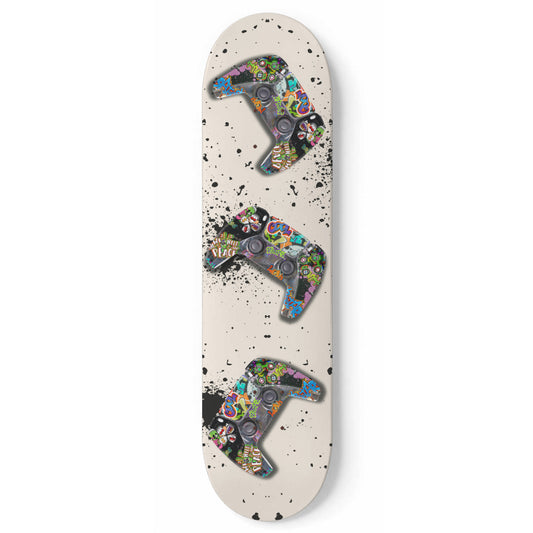 Graffiti Style Abstract Art 'PlayStation Controller' 1-piece Gamer Skateboard Wall Art