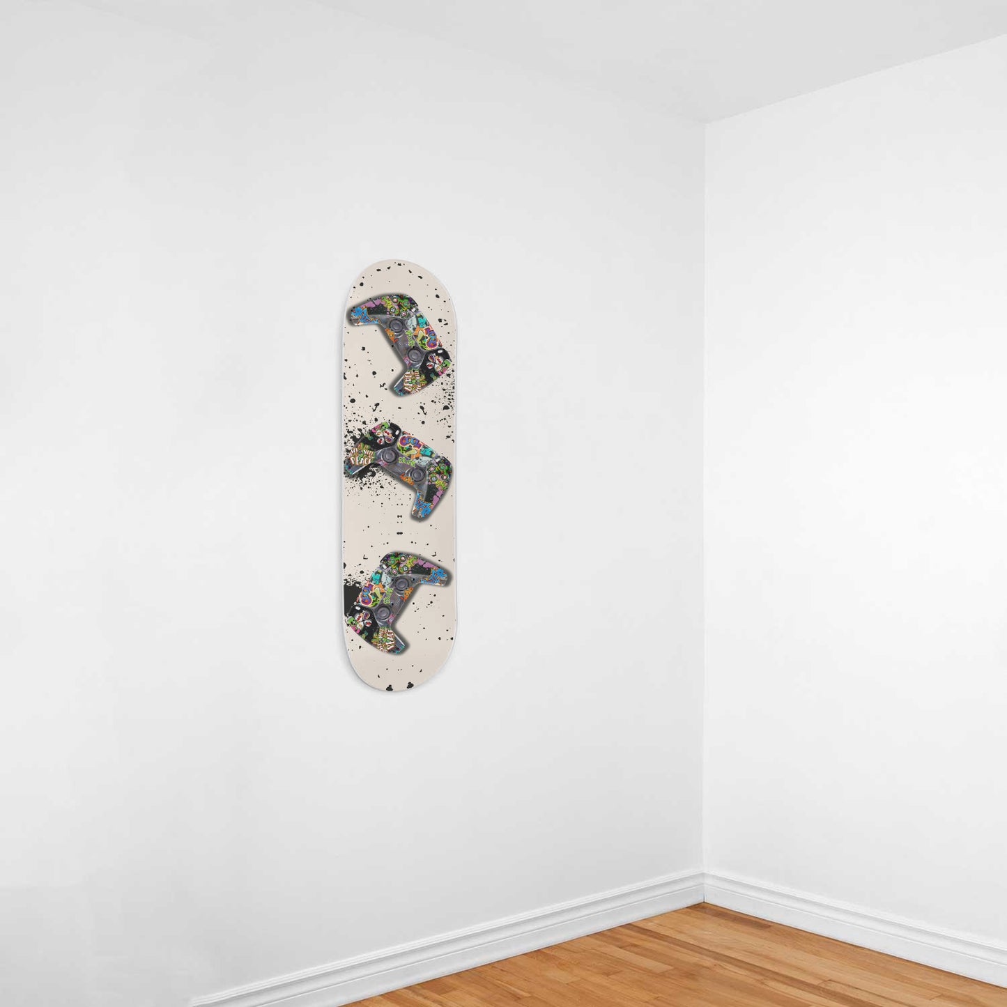 Graffiti Style Abstract Art 'PlayStation Controller' 1-piece Gamer Skateboard Wall Art