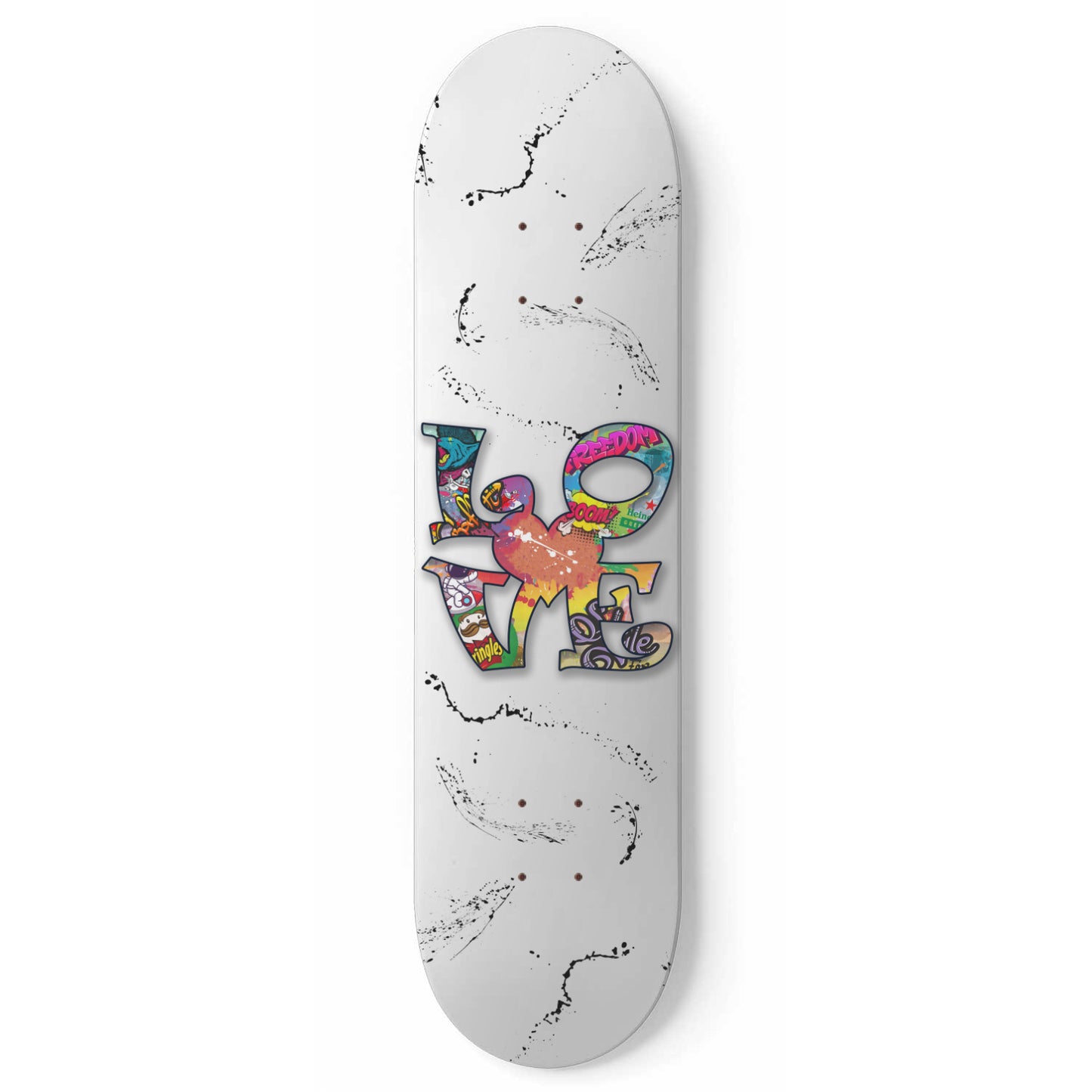 LOVE Pop Art Wall Art 1-piece Skateboard Wall Art