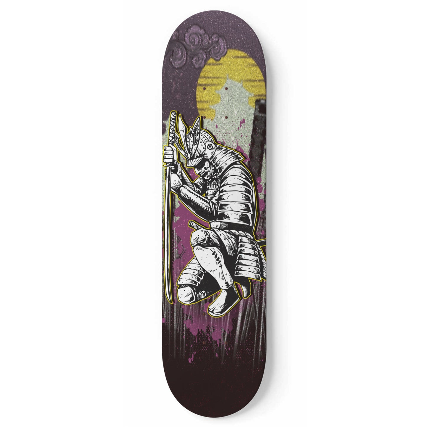 Kneeling Samurai Skateboard Wall Art