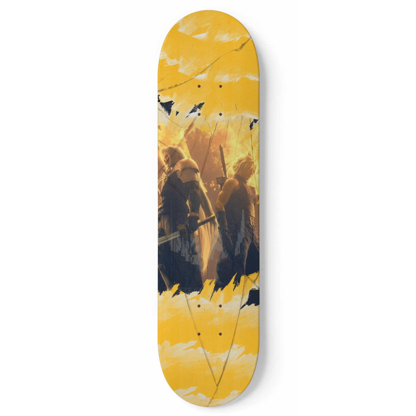 Final Fantasy 7 - Cloud Vs Sephiroth Artwork, 1-piece Skateboard Wall Art