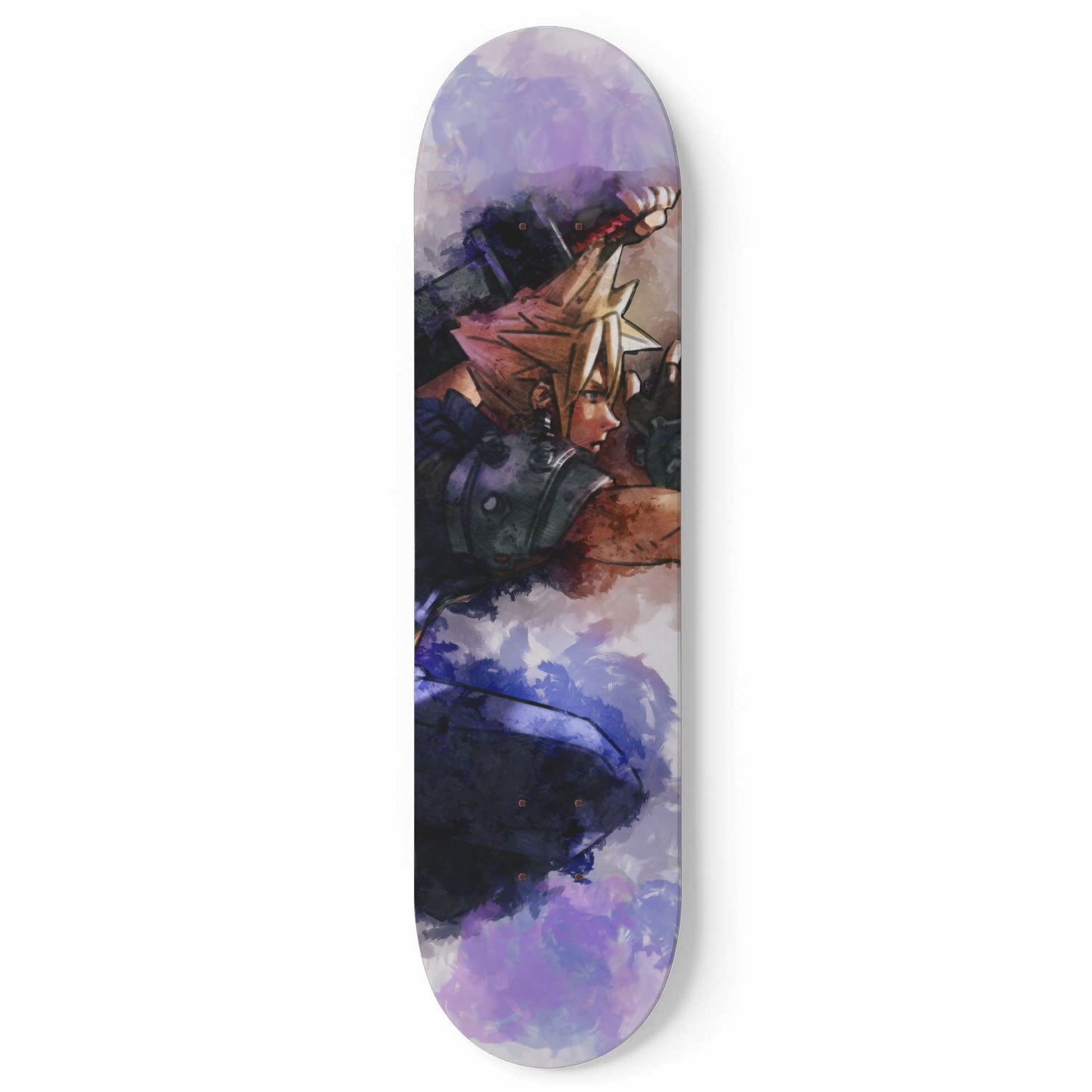 Final Fantasy 7 - Cloud Strife Painting, Skateboard Wall Art