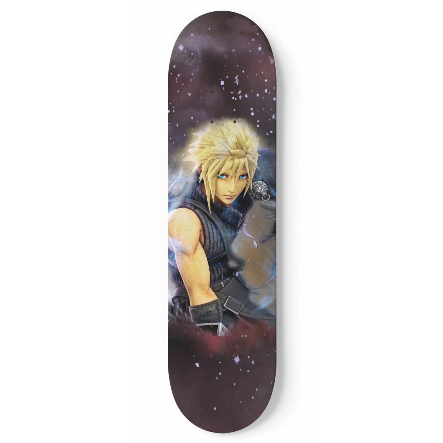 Final Fantasy 7 - Cloud Strife Painting, Skateboard Wall Art