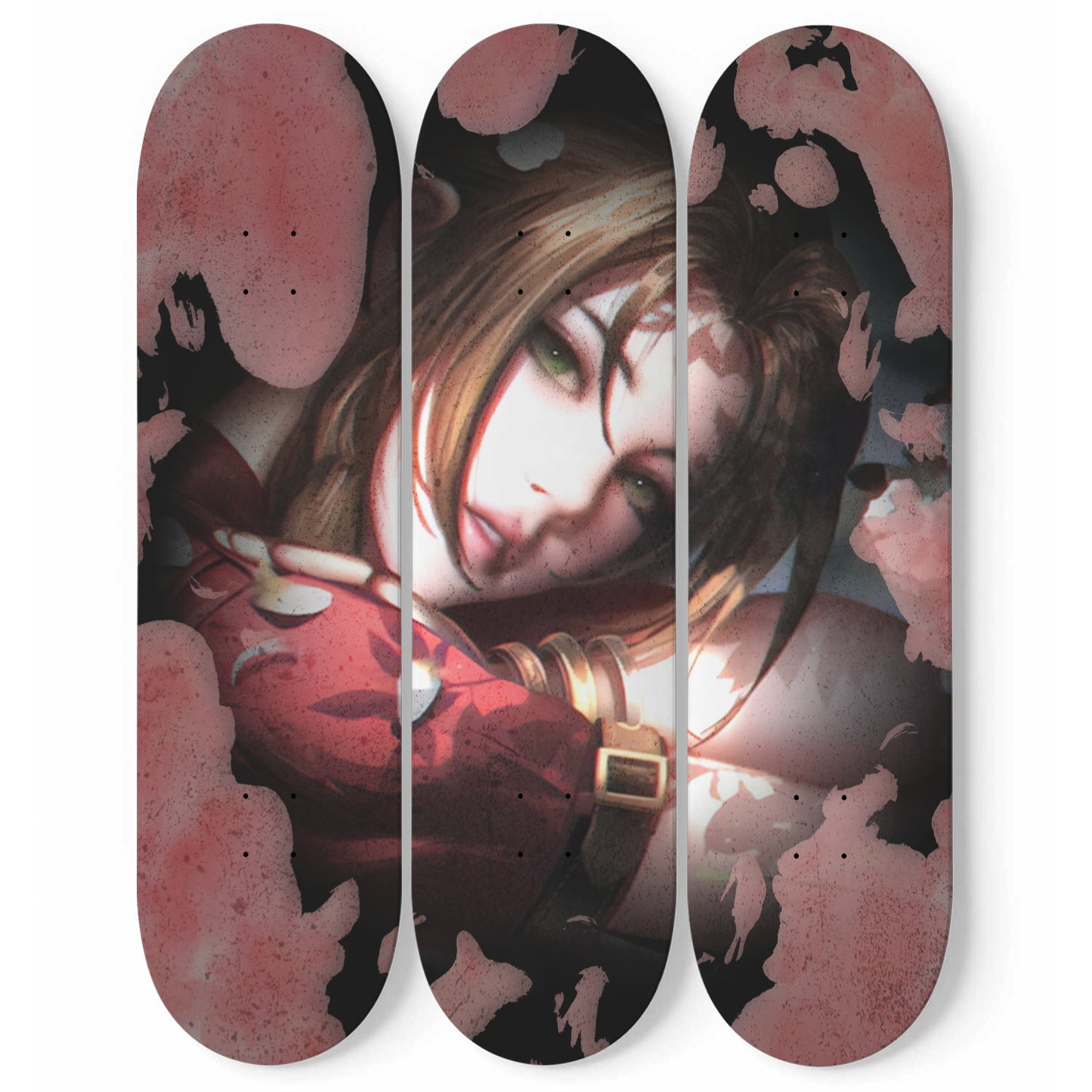 Final Fantasy 7 - Aerith Gainsborough Wall Art, 3-piece Skateboard Wall Art
