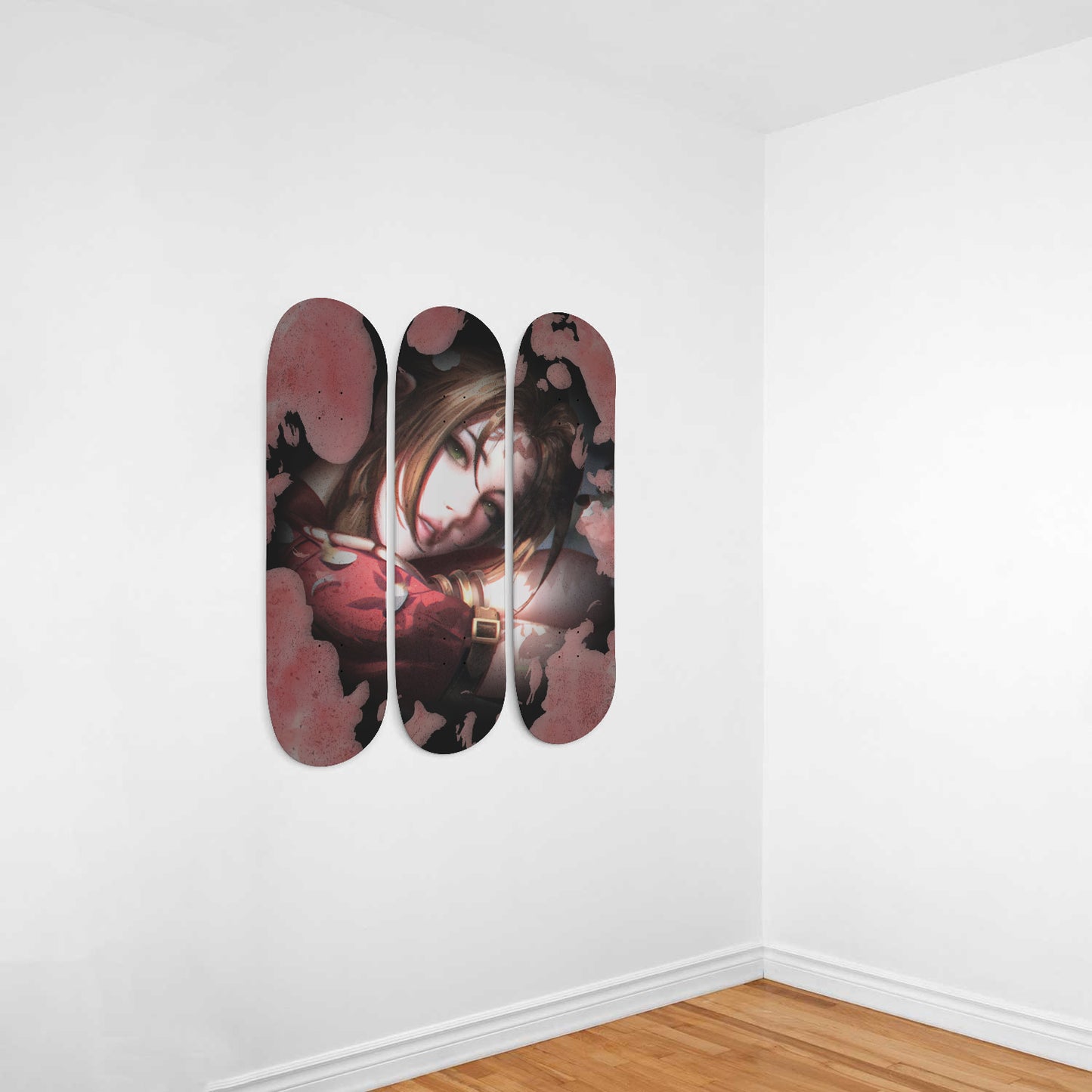 Final Fantasy 7 - Aerith Gainsborough Wall Art, 3-piece Skateboard Wall Art