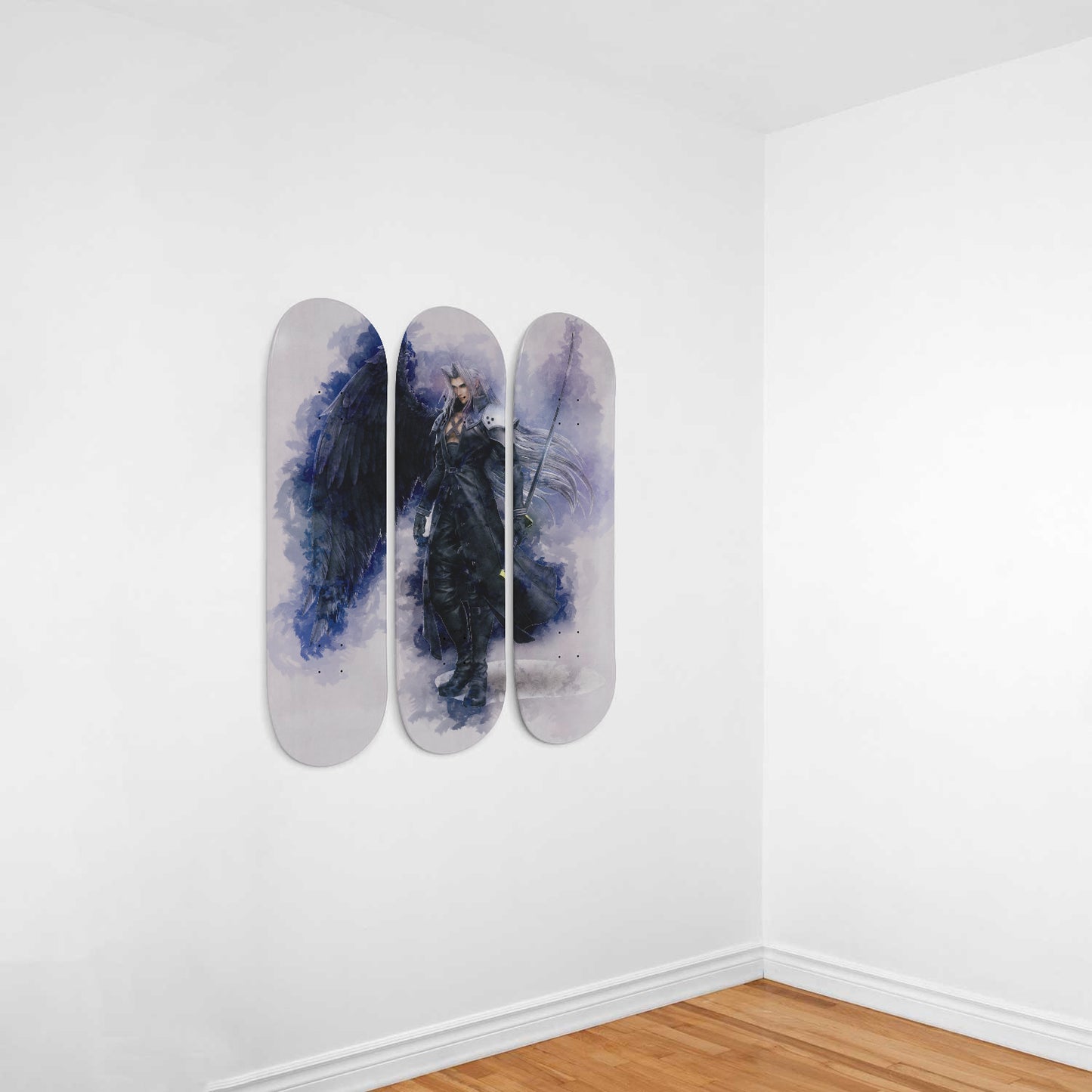 Final Fantasy 7 - Sephiroth Painting, 3-piece Skateboard Wall Art