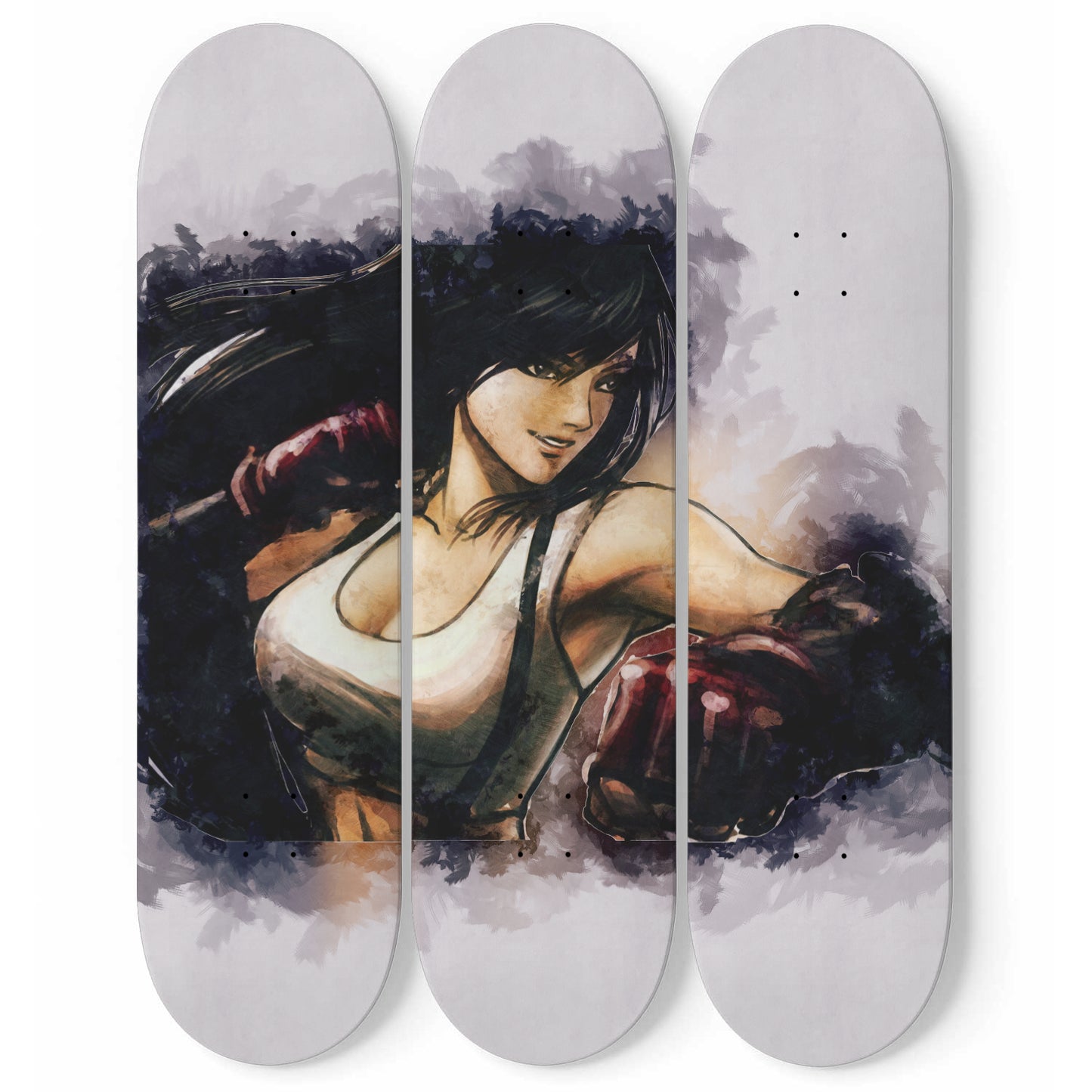 Final Fantasy 7 - Tifa Lockhart Sketch Paint 3-piece Skateboard Wall Art